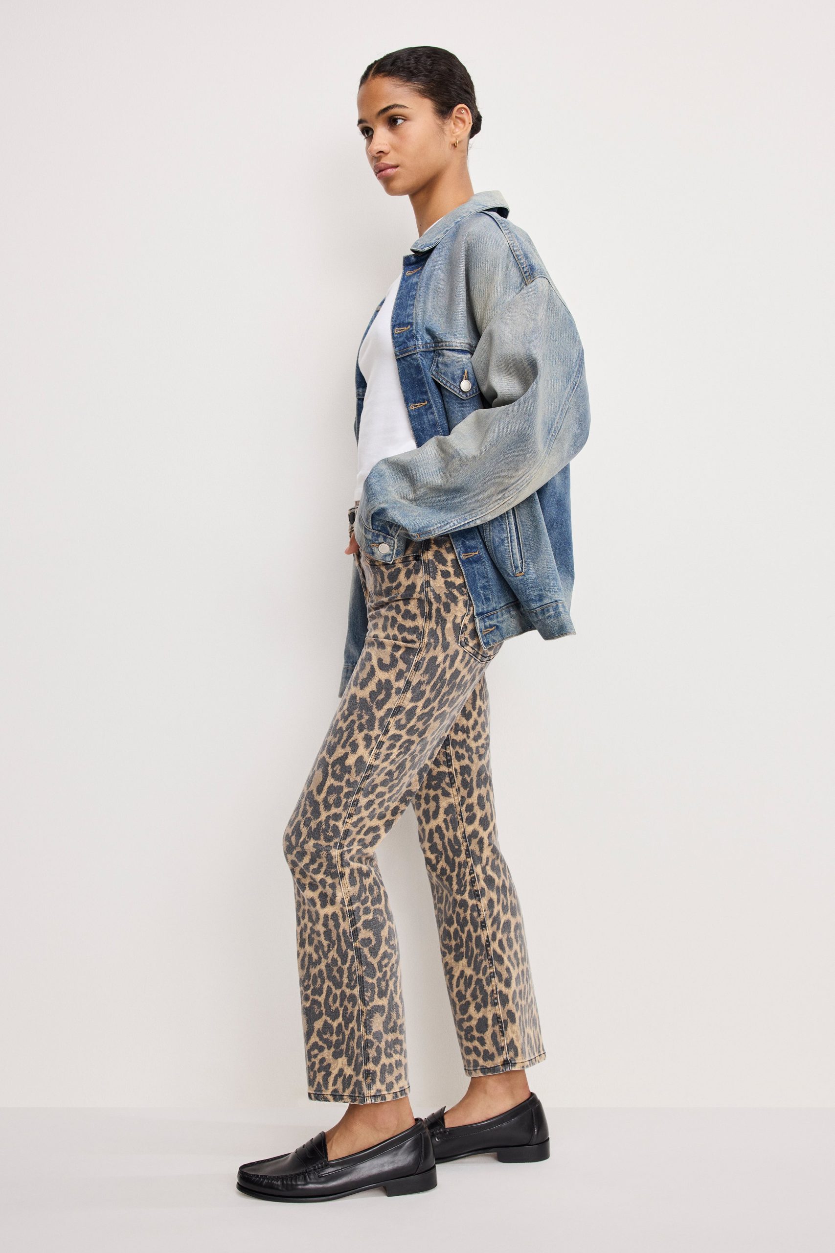 GOOD KICK FLARE LEOPARD JEANS | LUCKY LEOPARD001