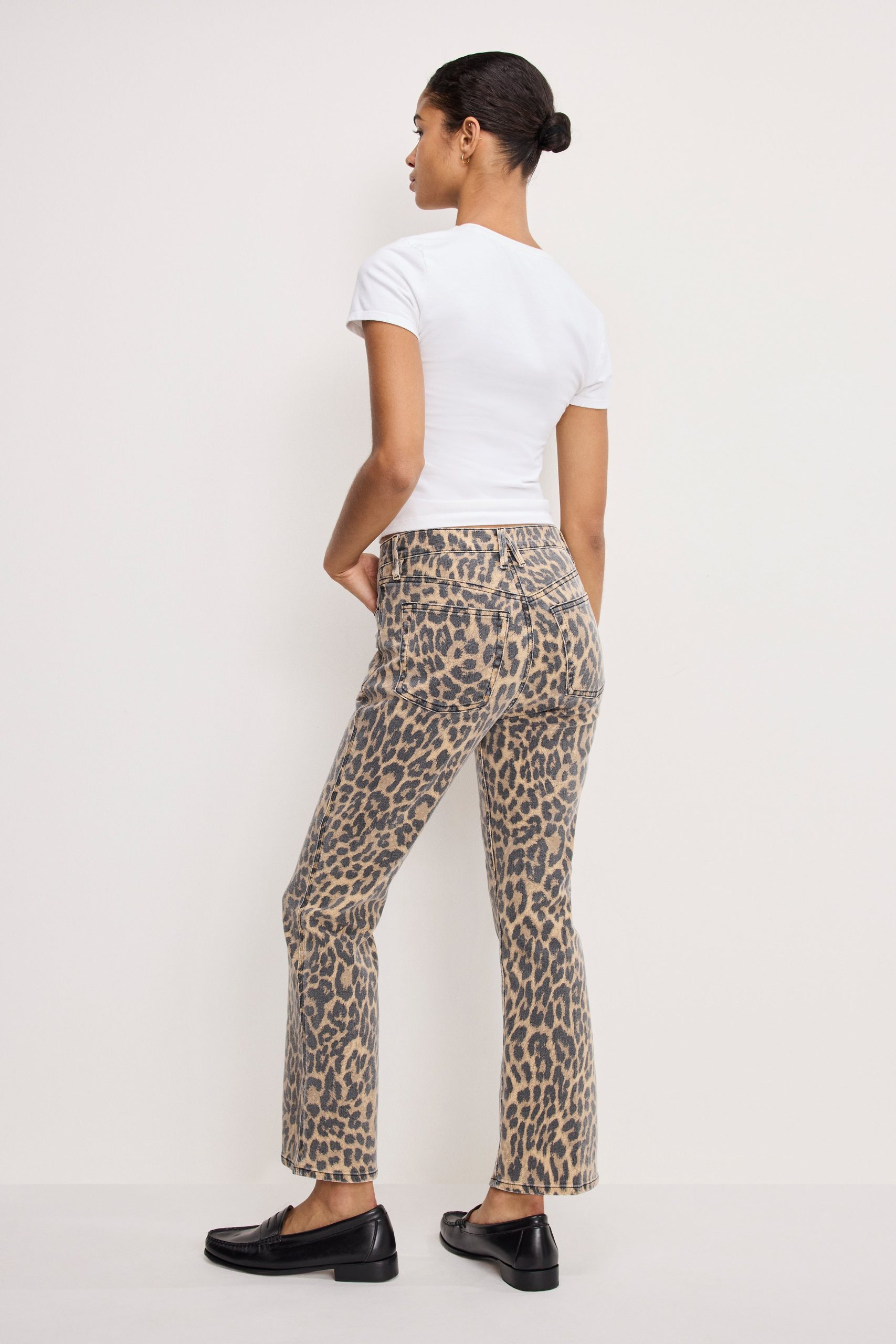 GOOD KICK FLARE LEOPARD JEANS | LUCKY LEOPARD001