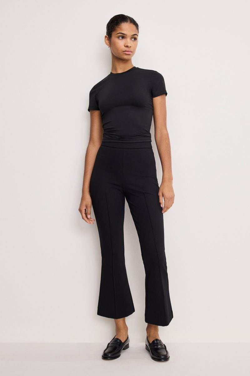 SOFT STRETCH PONTE KICK FLARE PANTS