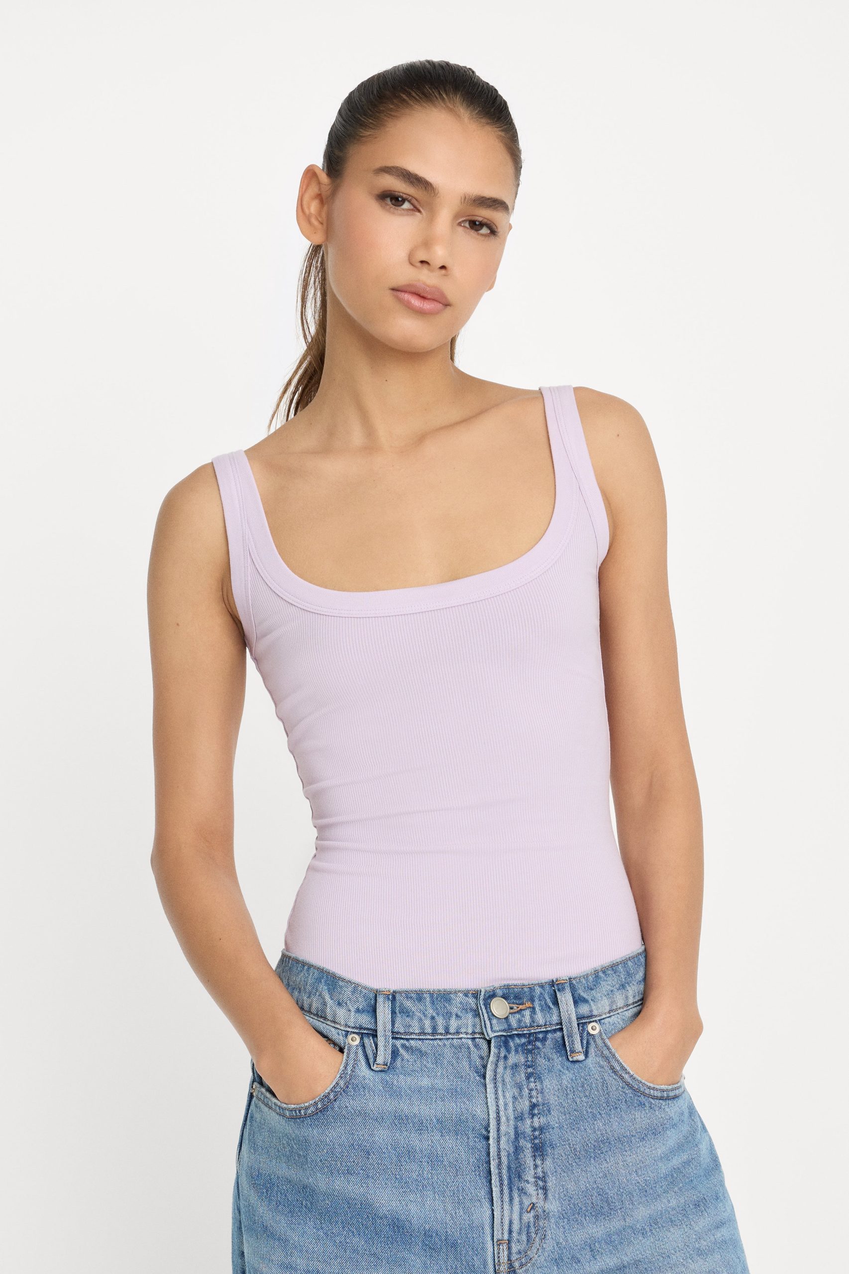 MODAL RIB TANK BODYSUIT | LIGHT LILAC LIGHT LILAC / 3XL