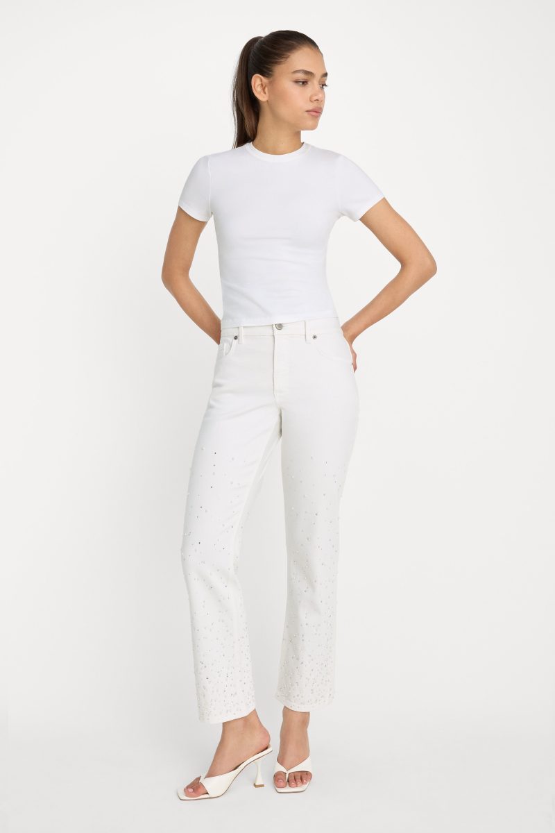 GOOD ICON STRAIGHT ANKLE PEARL JEANS