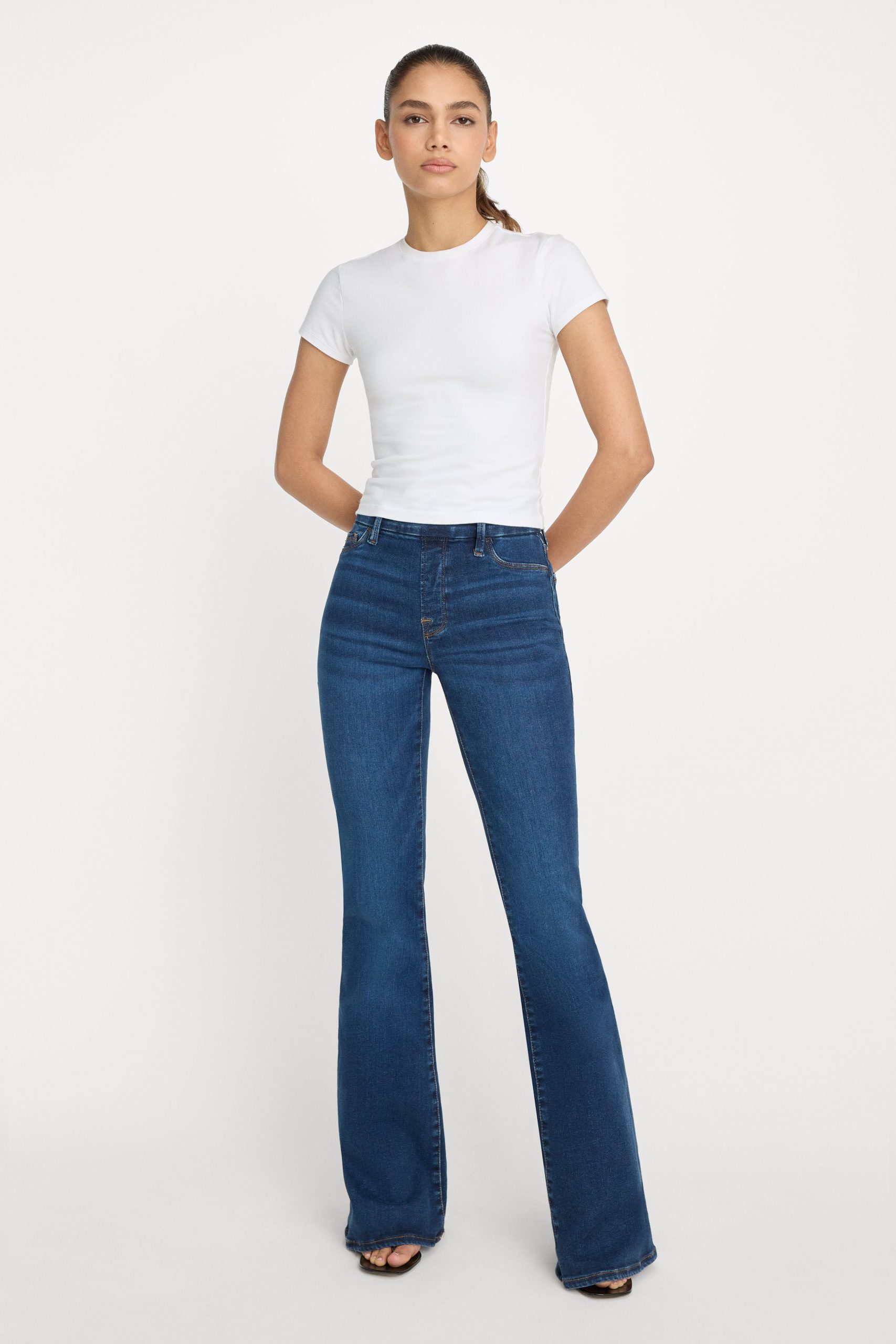 POWER STRETCH PULL-ON FLARE JEANS | INDIGO491 INDIGO491 / 5XL