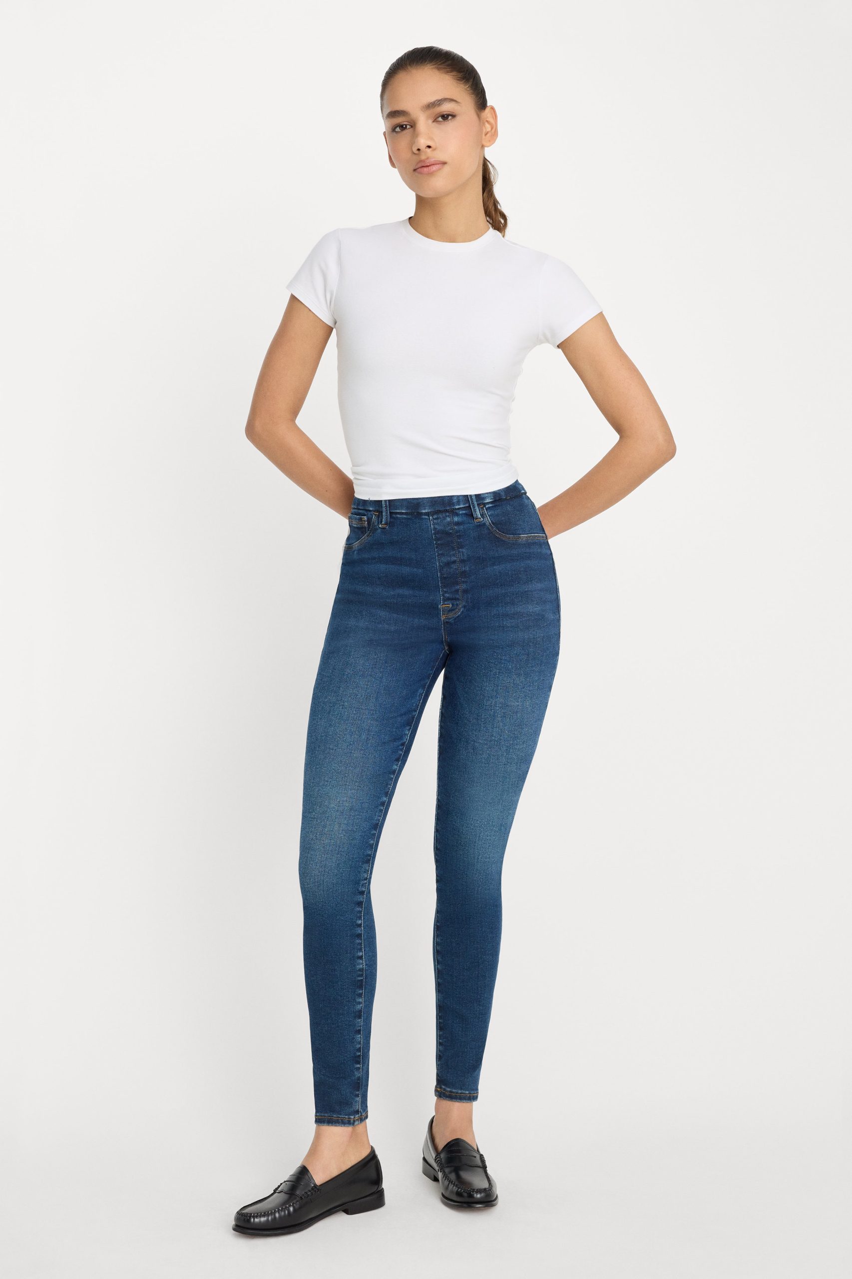 POWER STRETCH PULL-ON SKINNY JEANS | INDIGO491 INDIGO491 / 5XL