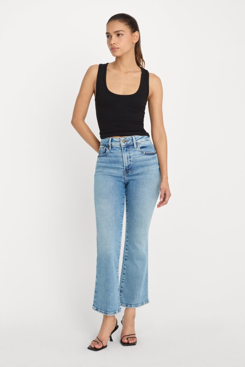 SOFT TECH GOOD LEGS CROP MINI BOOT JEANS
