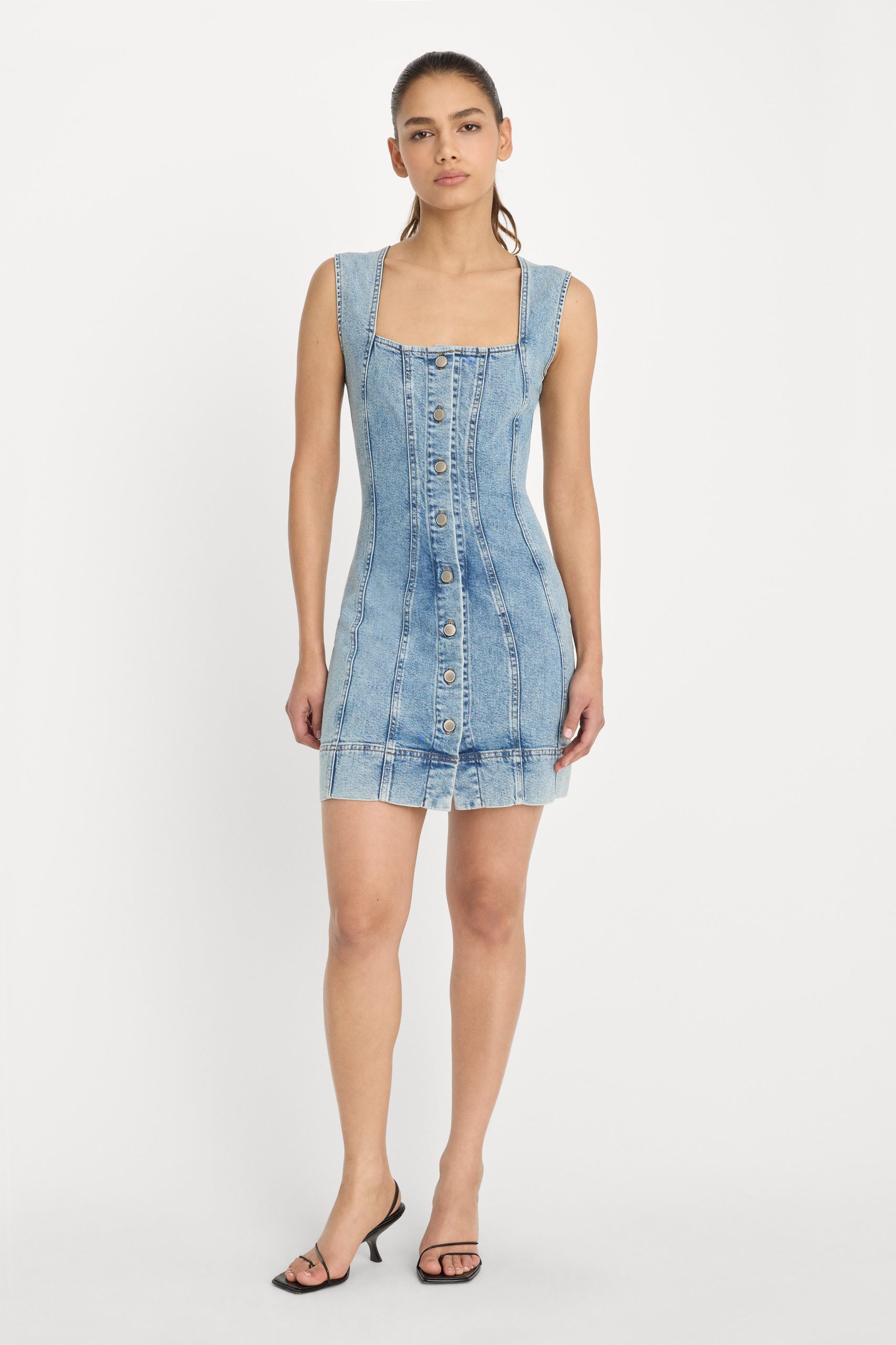 MINI BUTTON FRONT DRESS | INDIGO1104 INDIGO1104 / 5XL