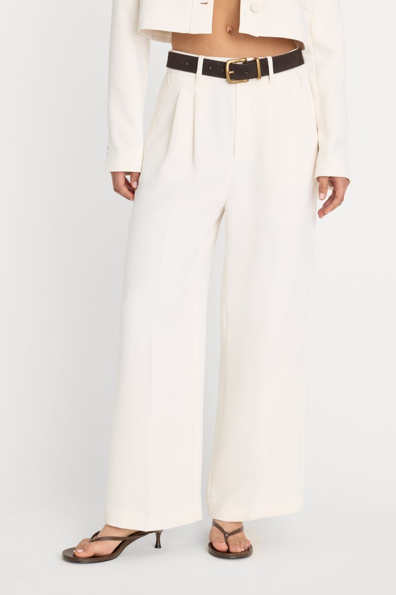 LUXE SUITING HIGH-RISE CROPPED WIDE LEG TROUSER