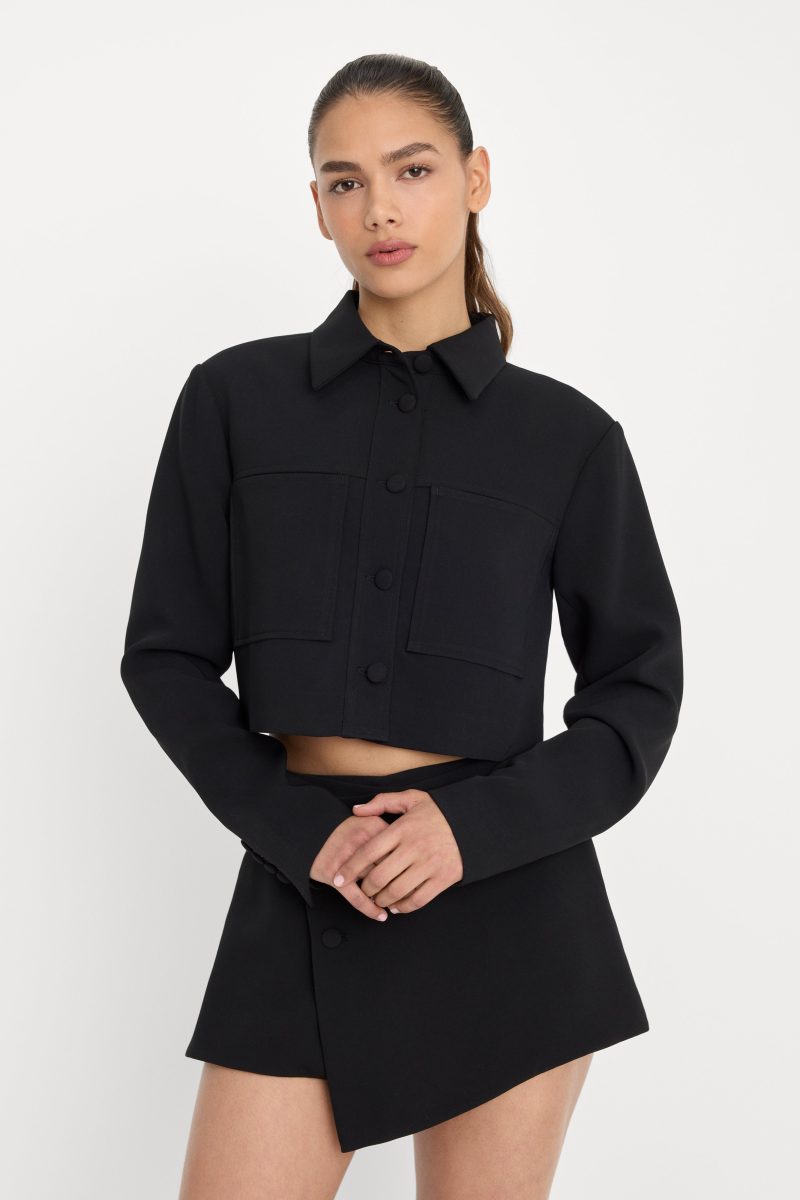 LUXE SUITING CROPPED JACKET