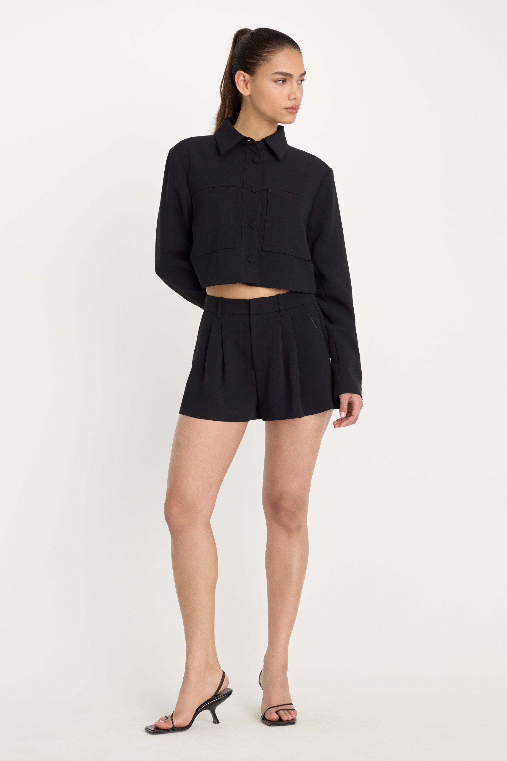 LUXE SUITING TROUSER SHORT | BLACK001 BLACK001 / 30 Plus