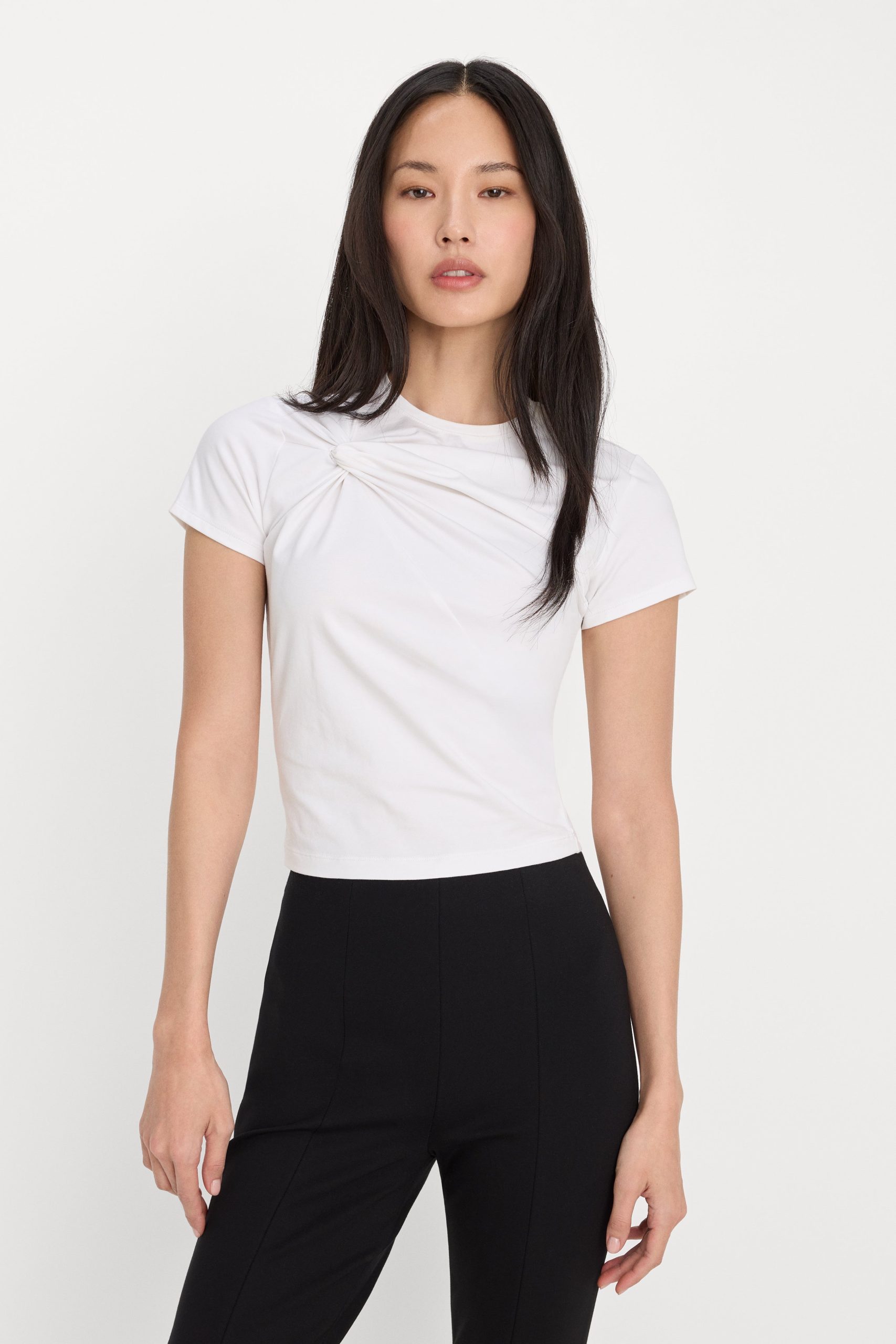 SUPER STRETCH TWIST TEE | WHITE001 WHITE001 / 5XL