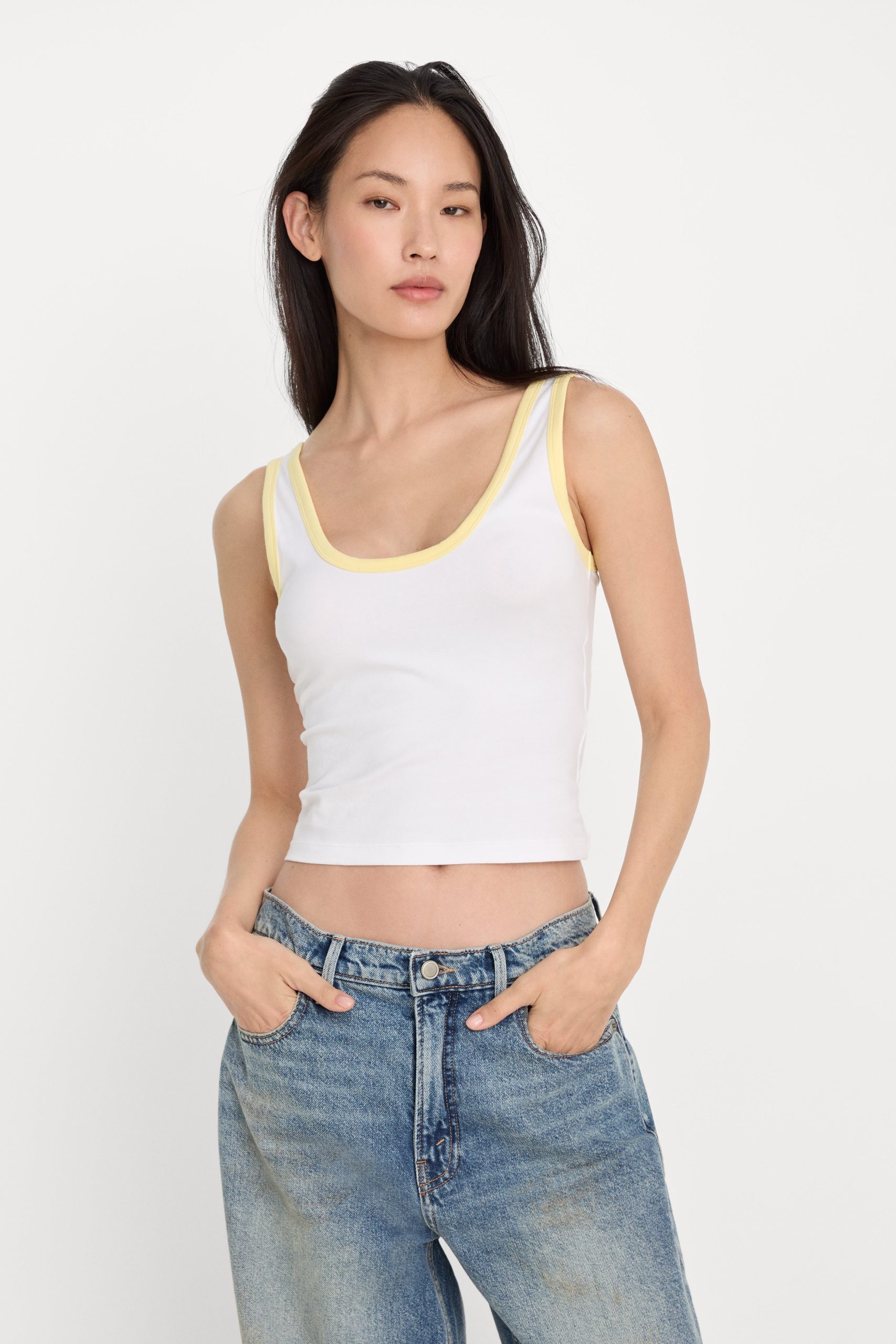 SUPER STRETCH RINGER TANK | WHITE001 WHITE001 / 5XL