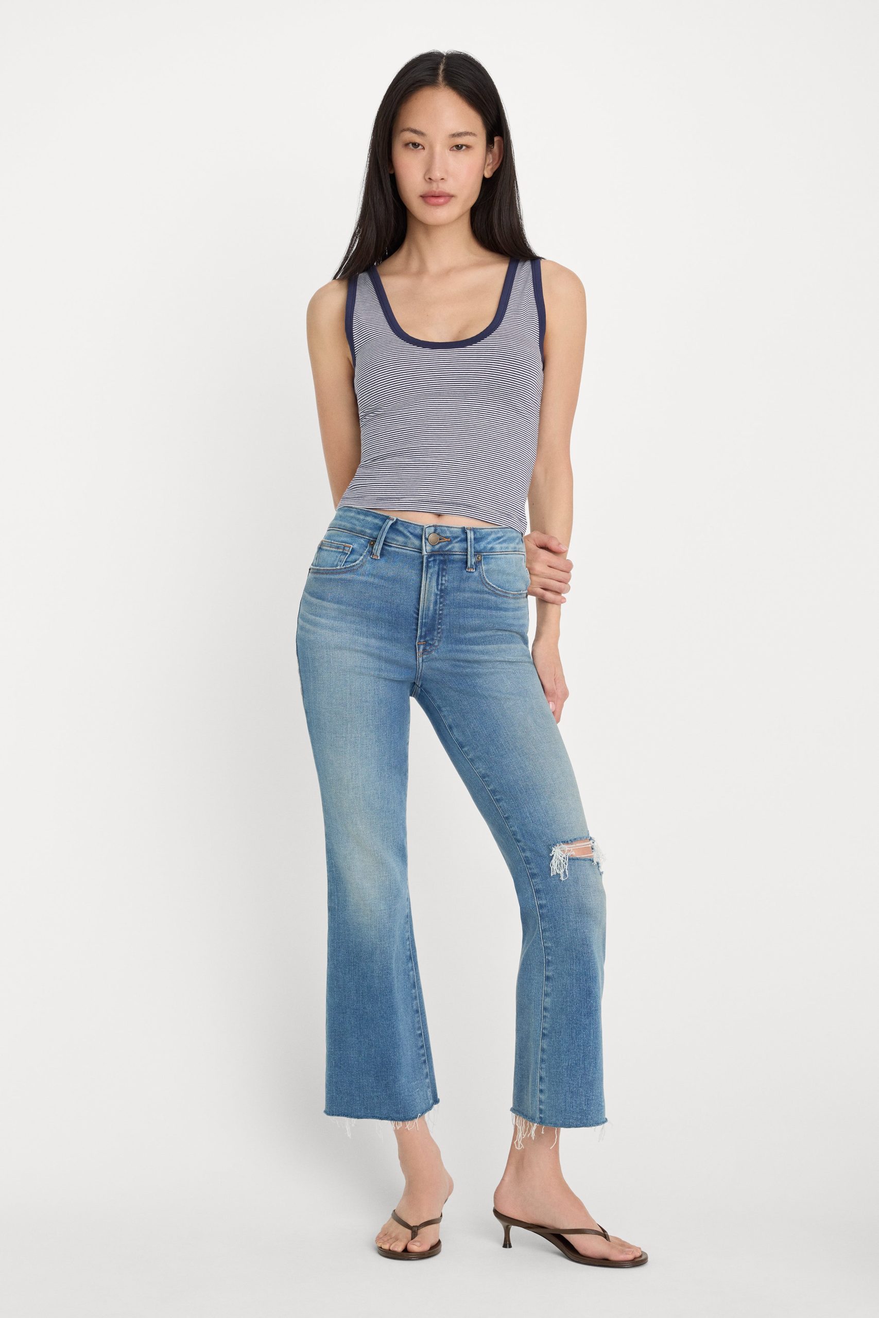 SOFT TECH GOOD LEGS CROP MINI BOOT JEANS | INDIGO1210 INDIGO1210 / 32 Plus
