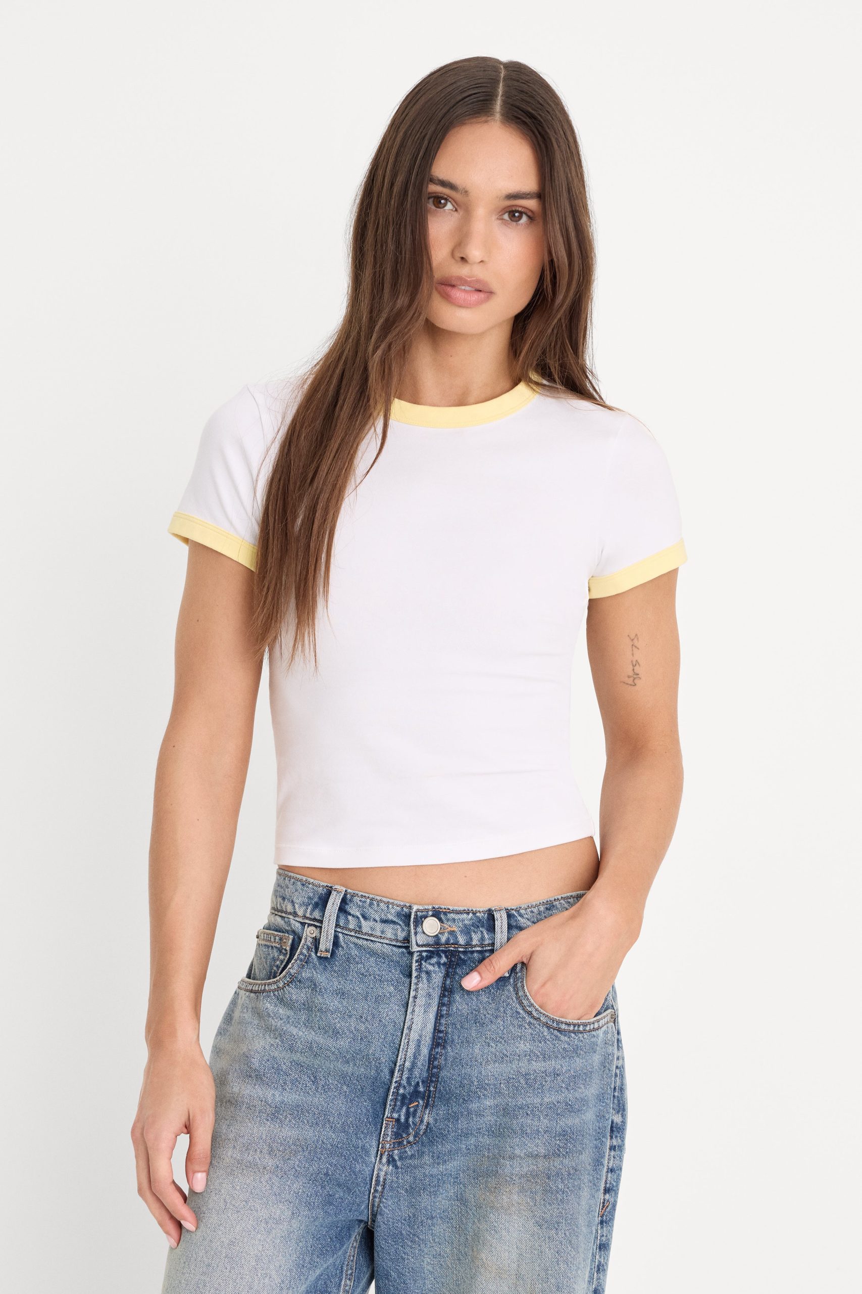 THE RINGER BABY TEE | WHITE001 WHITE001 / 3XL