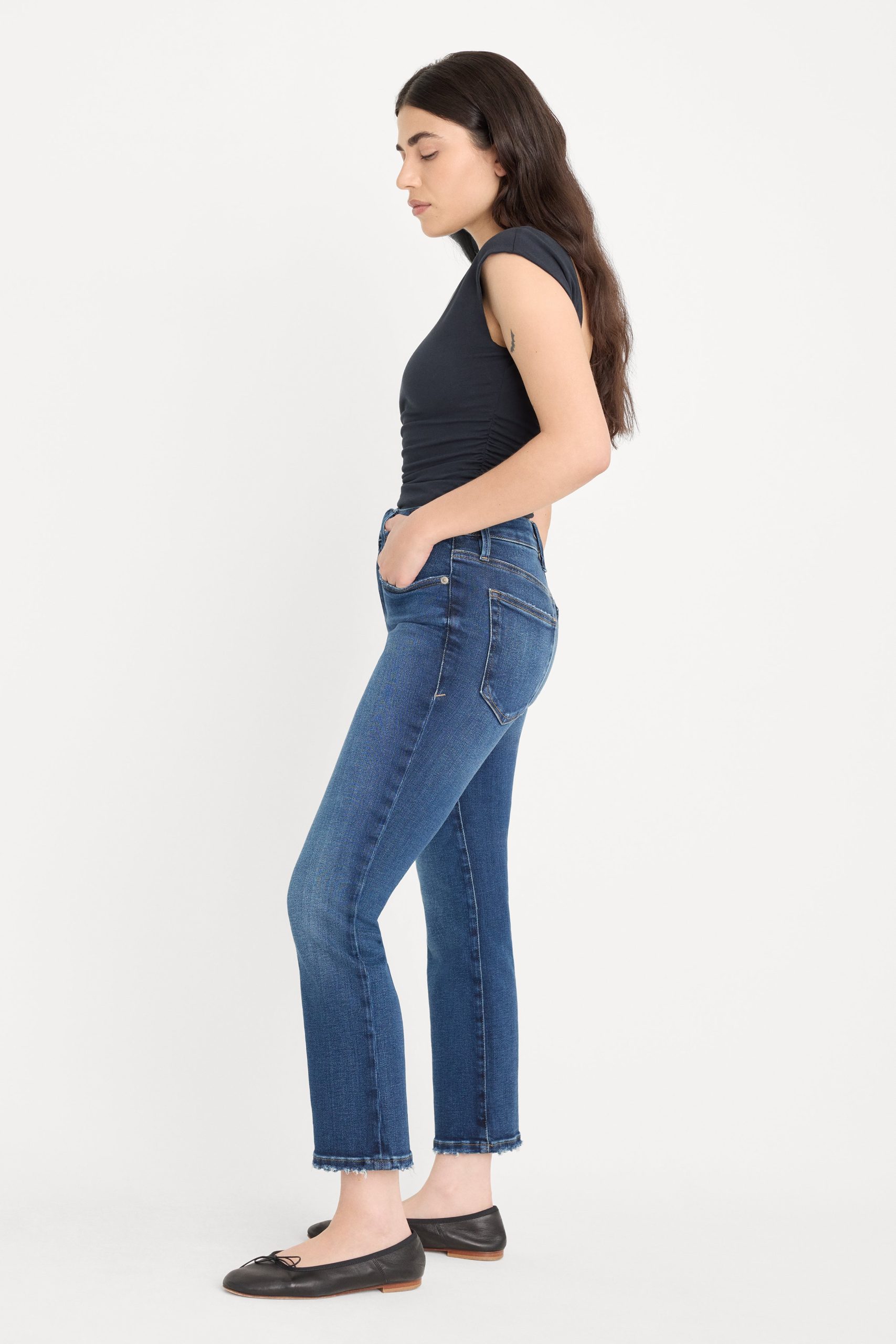 SOFT TECH GOOD PETITE STRAIGHT JEANS|INDIGO511