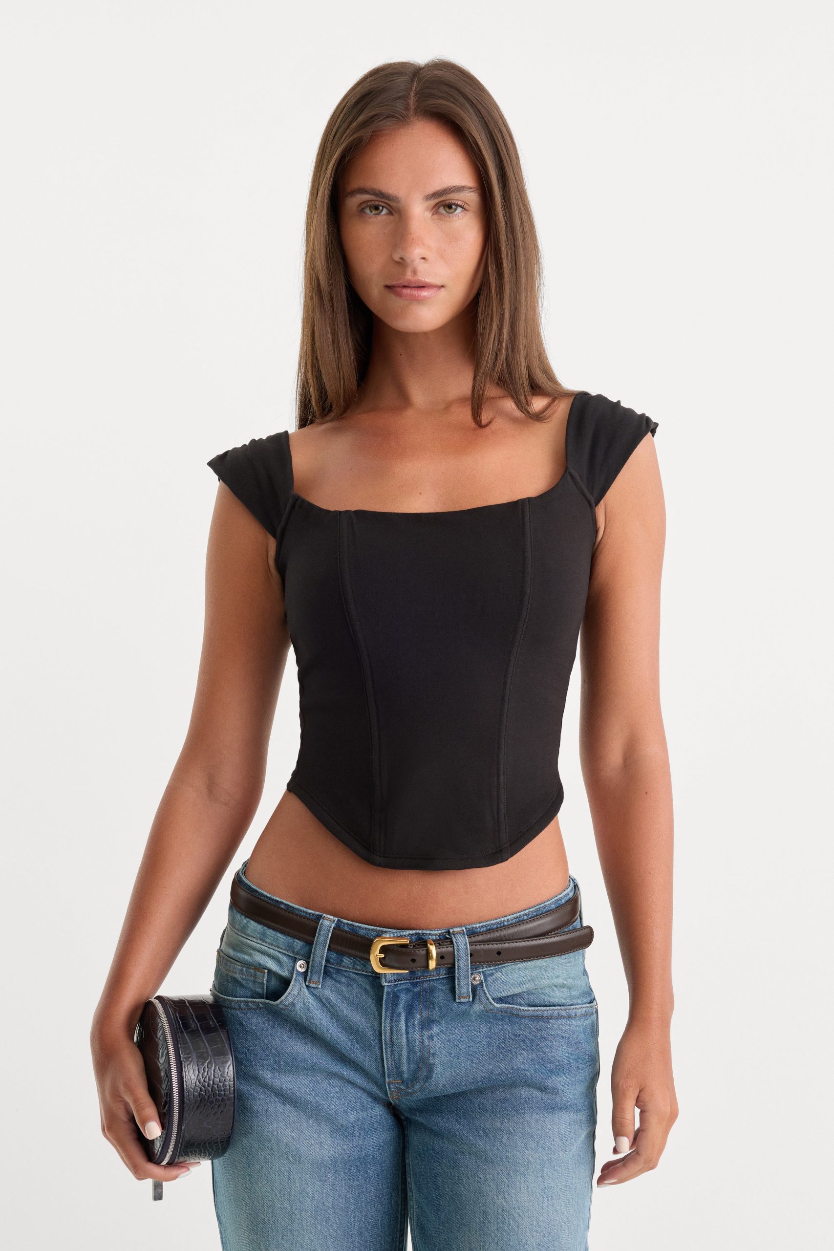 DOLLY SUPER STRETCH CORSET TOP | BLACK001 BLACK001 / 5XL