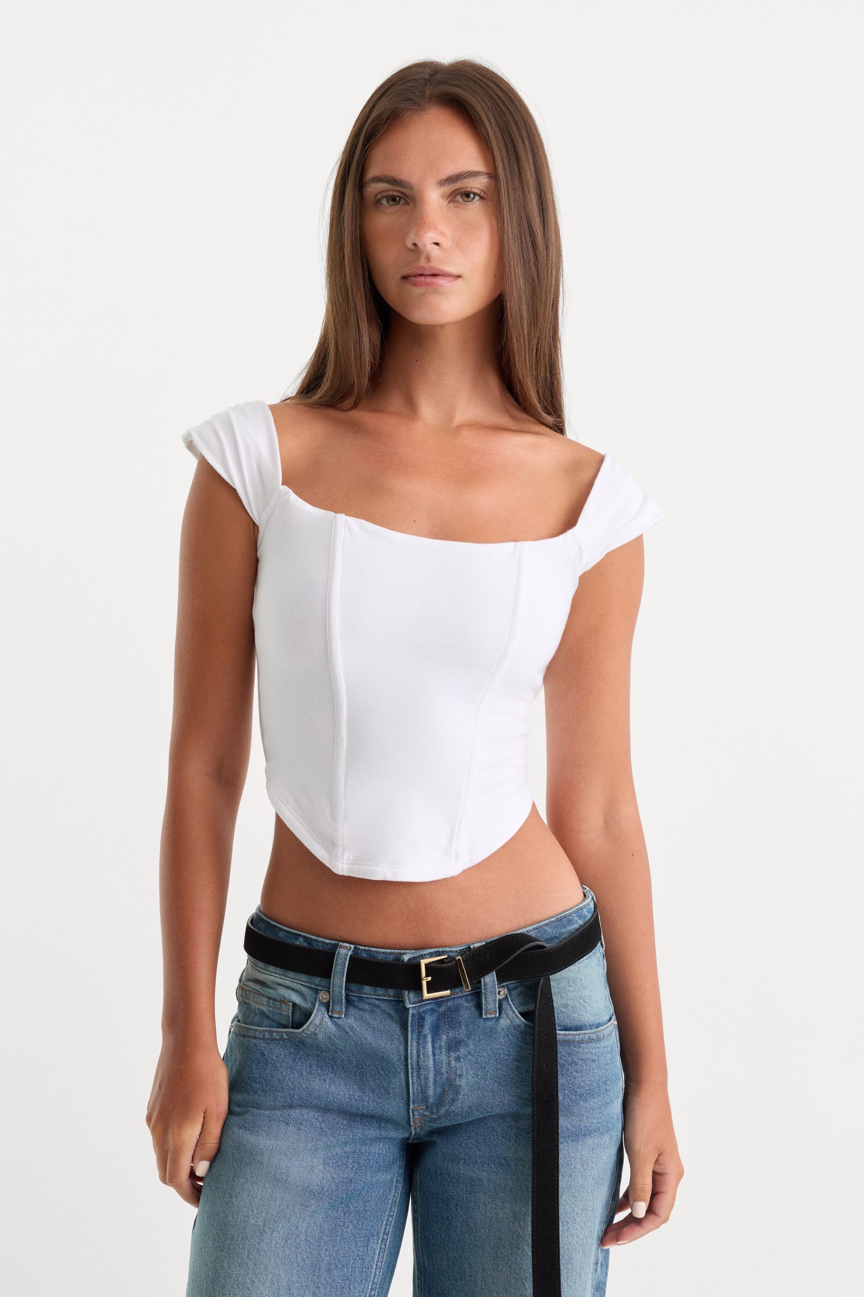 DOLLY SUPER STRETCH CORSET TOP | WHITE001 WHITE001 / 5XL