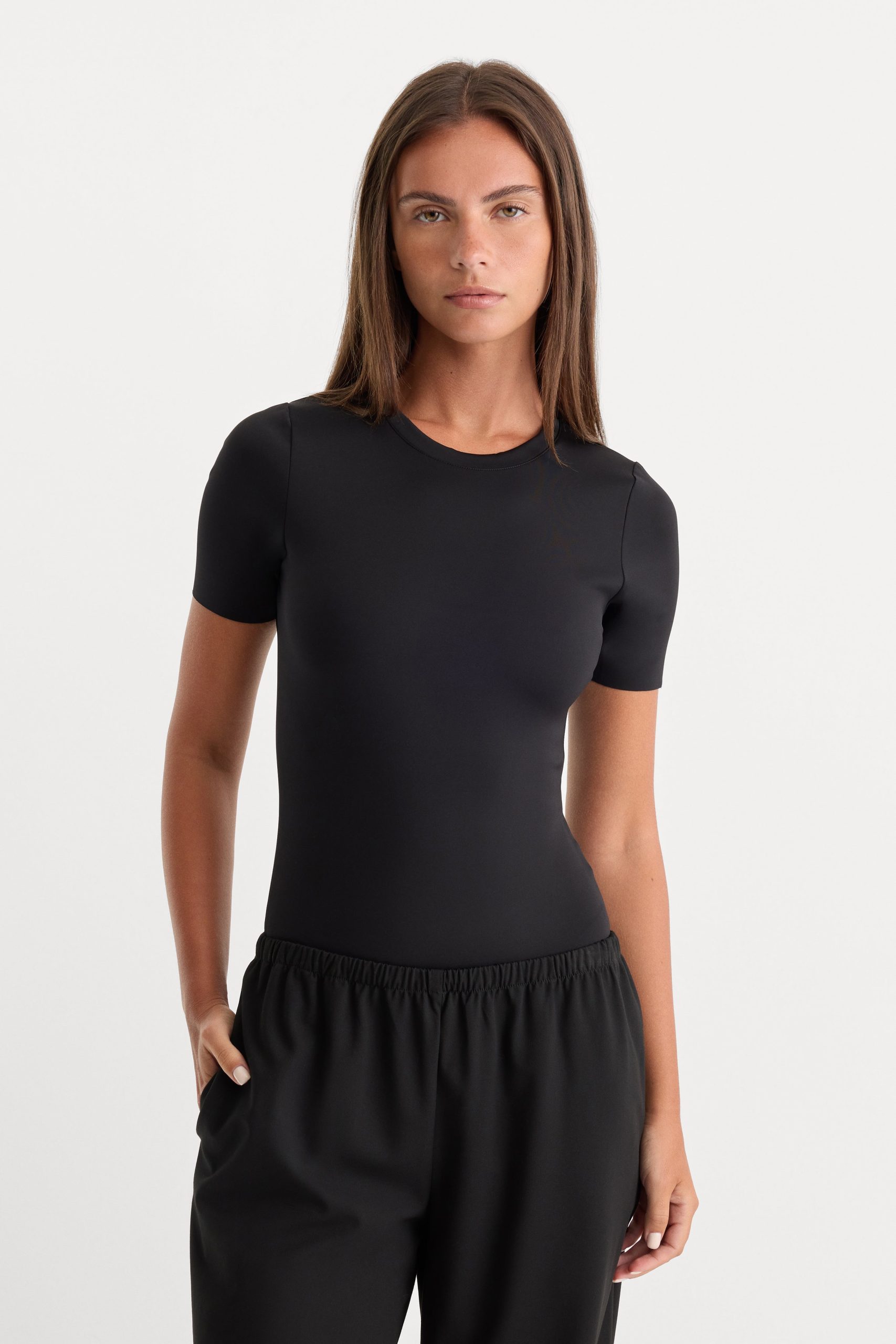 THE SCULPTING MODERN BODYSUIT| BLACK BLACK / 5XL