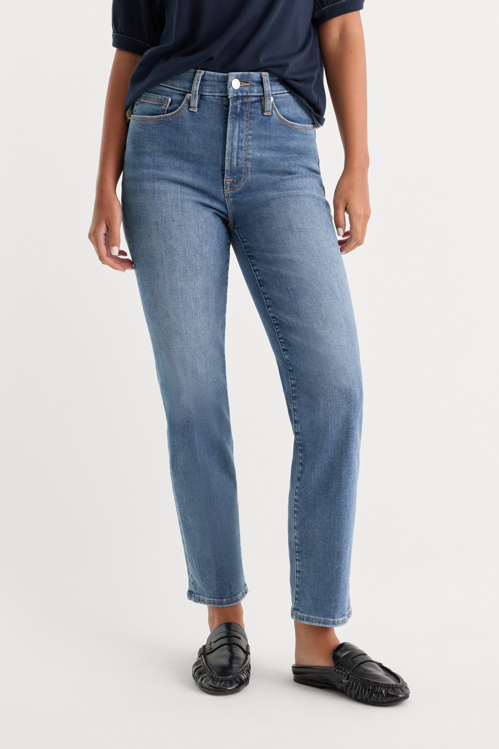 ALWAYS FITS GOOD PETITE STRAIGHT JEANS | INDIGO316 INDIGO316 / 28-32 Plus