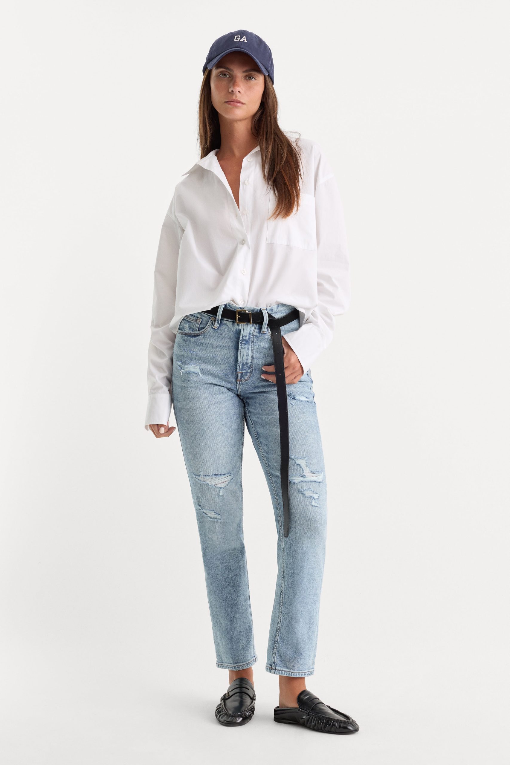 GOOD ICON STRAIGHT ANKLE JEANS | INDIGO1078 INDIGO1078 / 32 Plus
