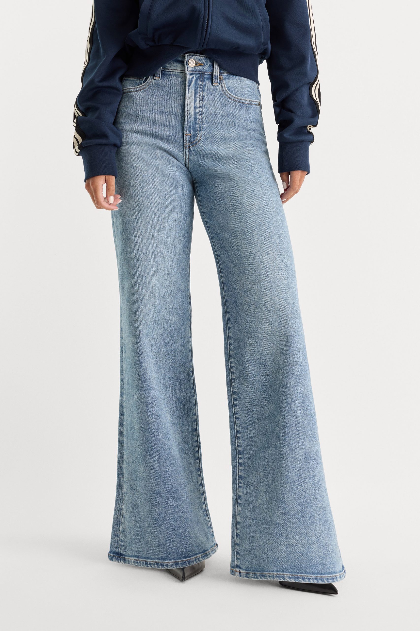 GOOD WAIST PALAZZO JEANS | INDIGO1154