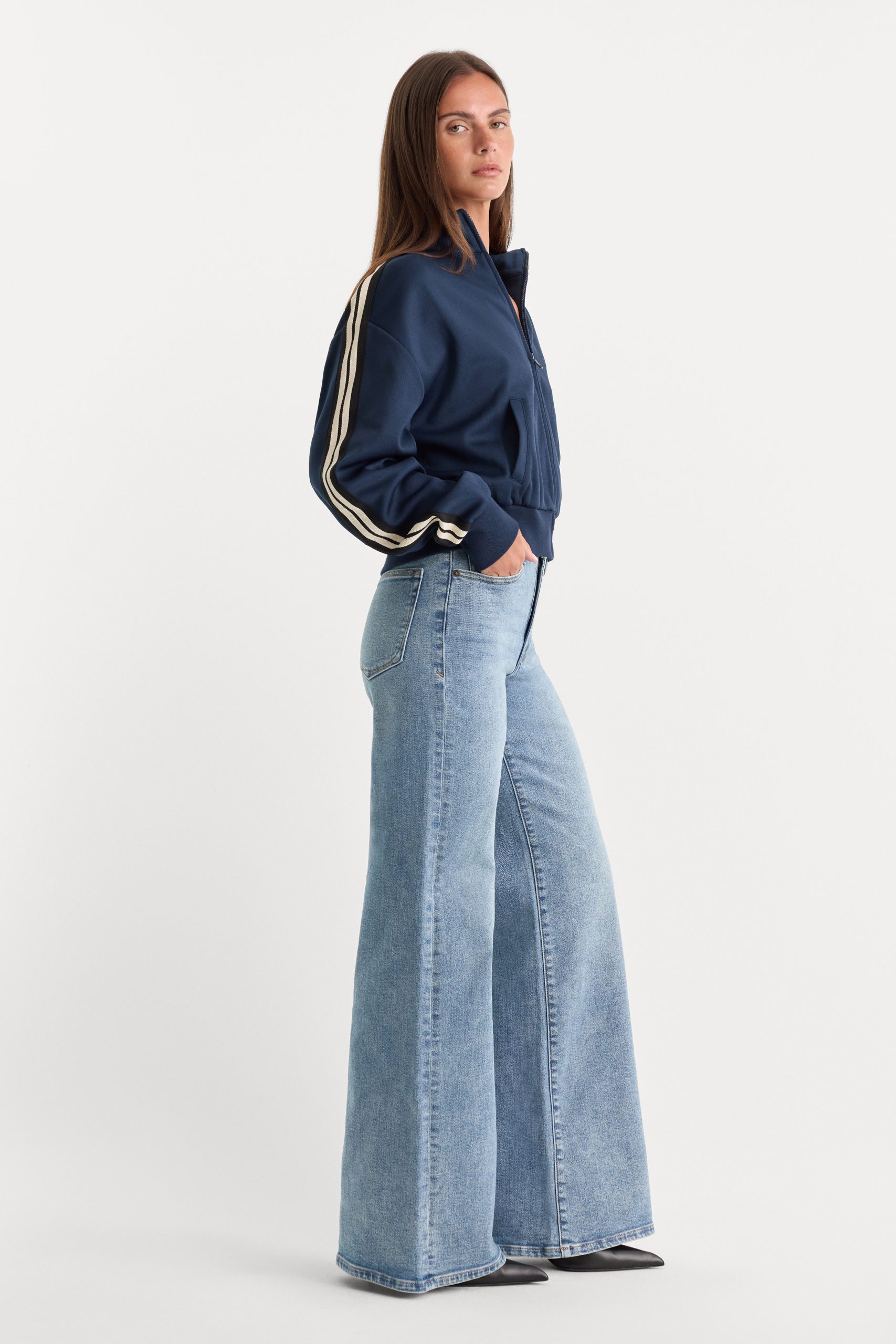 GOOD WAIST PALAZZO JEANS | INDIGO1154