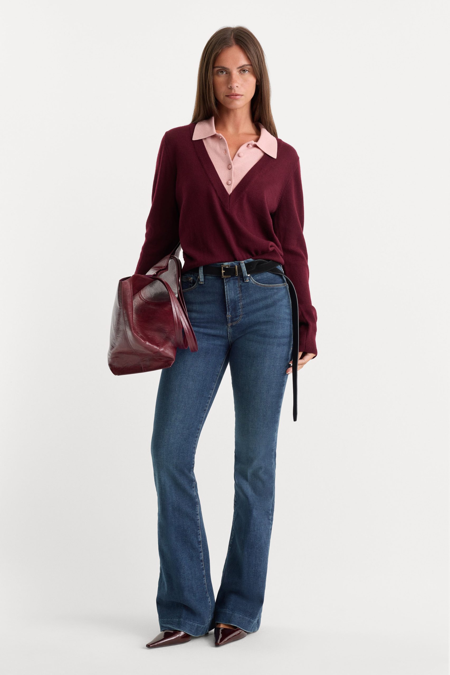 GOOD LEGS FLARE JEANS LONG | BLUE004