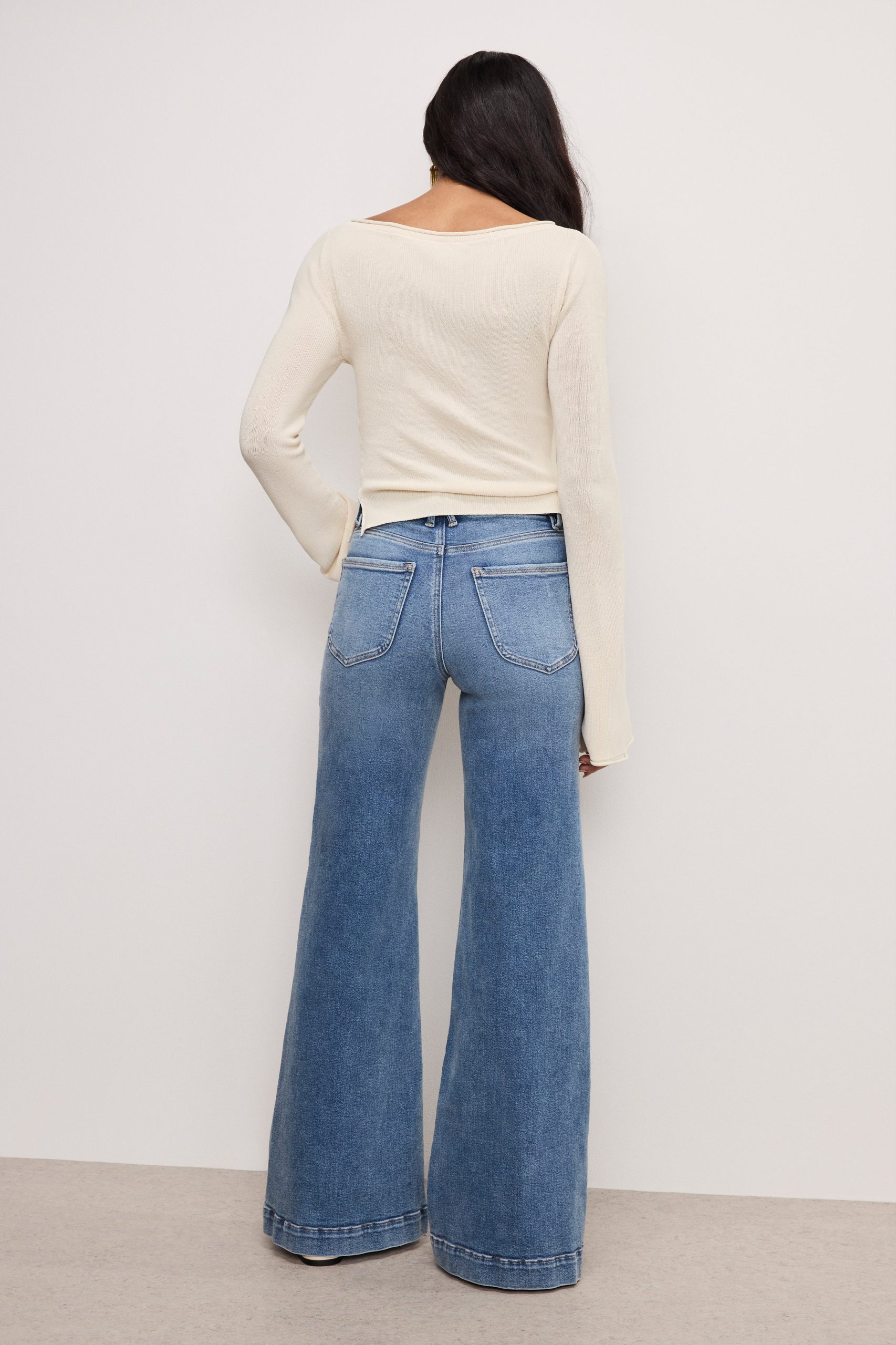 GOOD WAIST PALAZZO COMPRESSION JEANS | INDIGO837