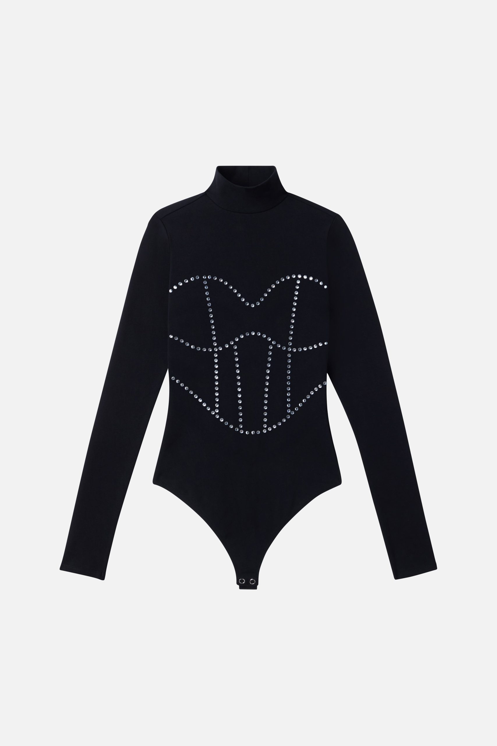 DOLLY CRYSTAL CORSET BODYSUIT | BLACK001