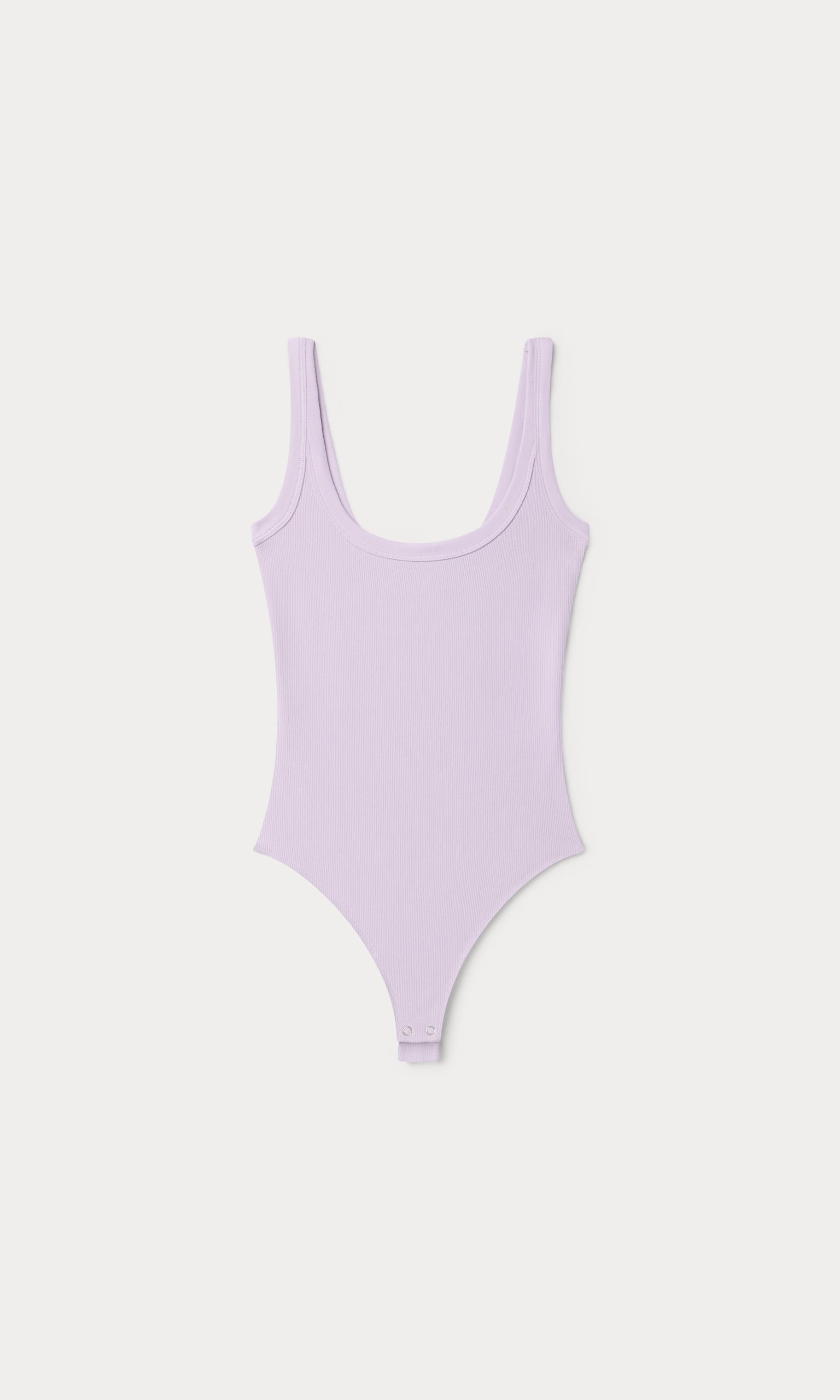 MODAL RIB TANK BODYSUIT | LIGHT LILAC