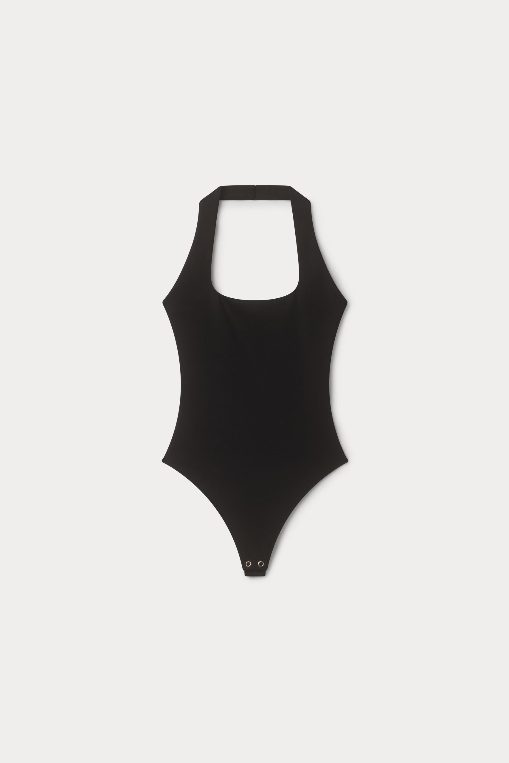 SCULPTING HALTER SQUARE NECK BODYSUIT| BLACK001