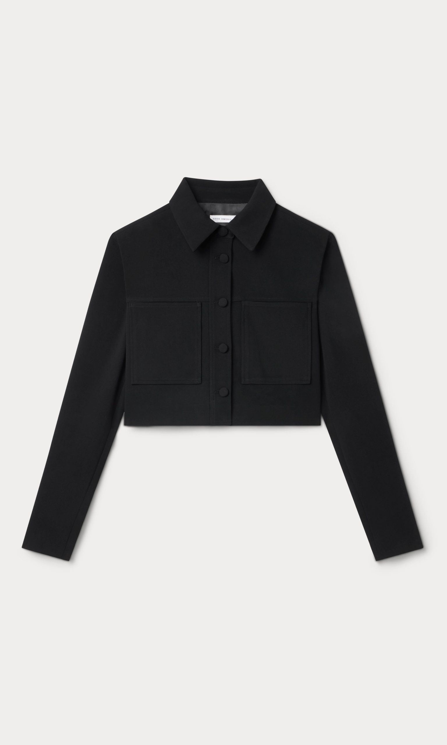 LUXE SUITING CROPPED JACKET | BLACK001