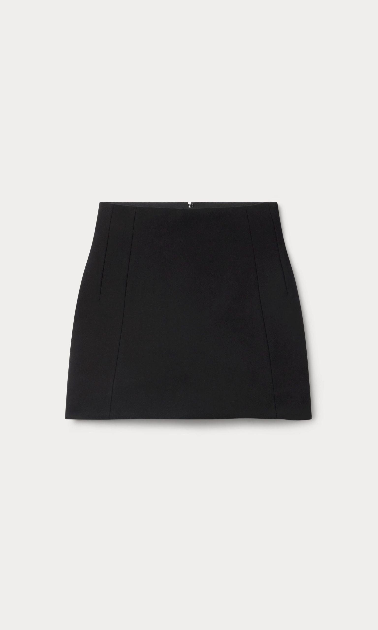 SOFT STRETCH PONTE MINI SKIRT | BLACK001