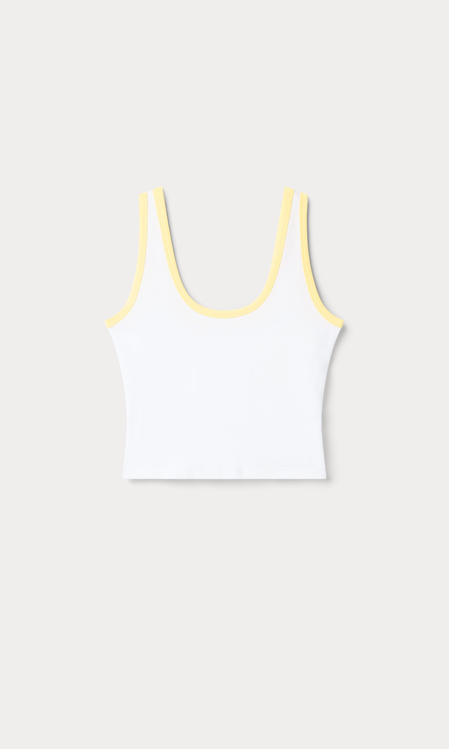 SUPER STRETCH RINGER TANK | WHITE001
