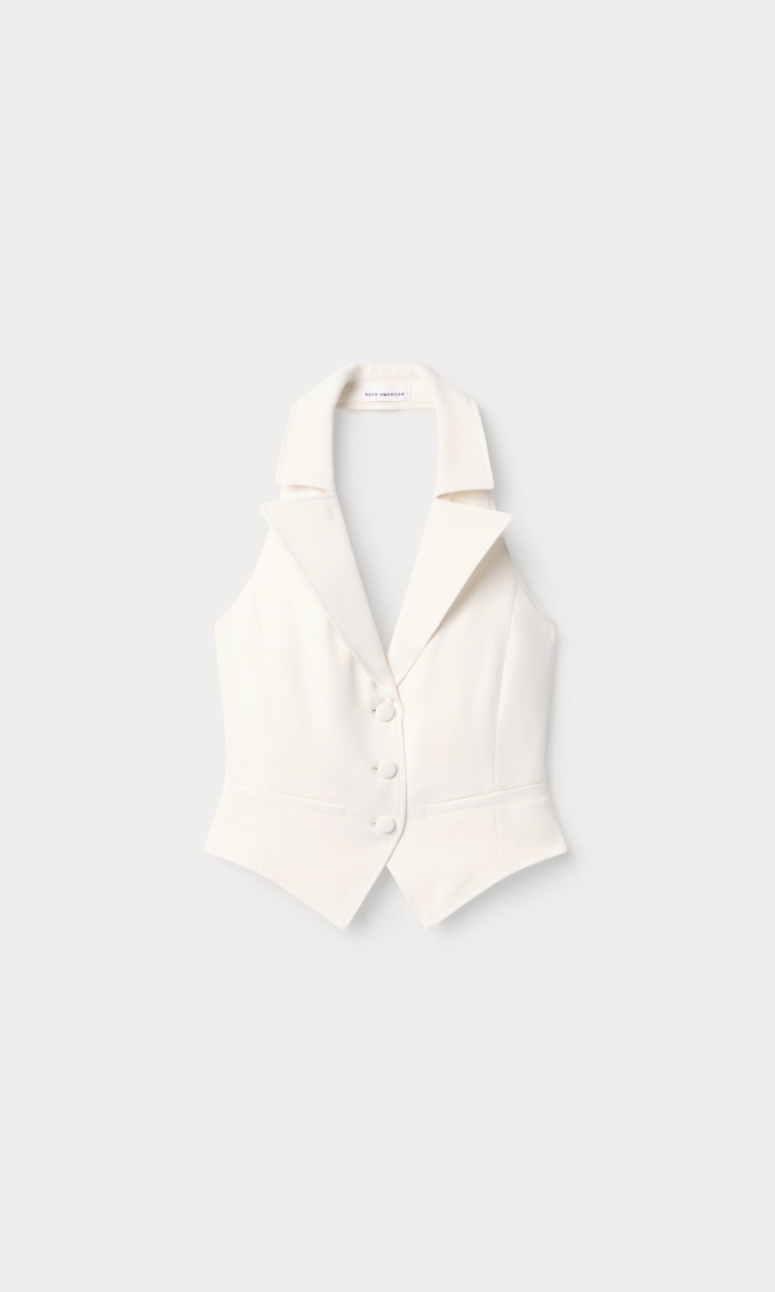 LUXE SUITING HALTER VEST | SOFT SHELL