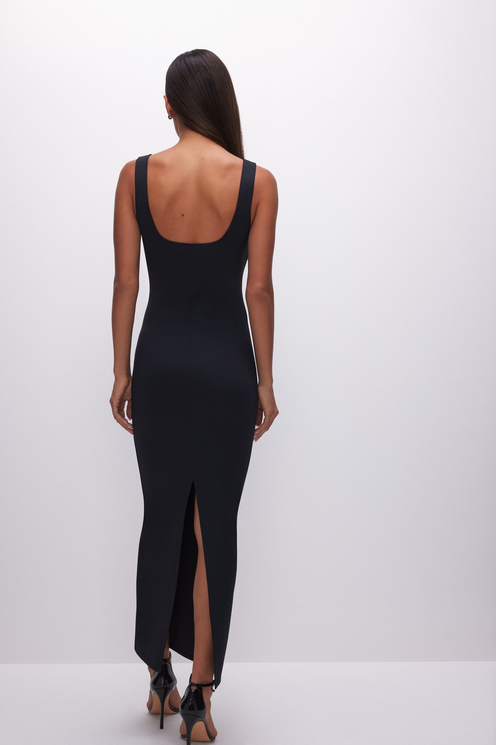 SCULPTING MODERN TANK MAXI DRESS | BLACK001