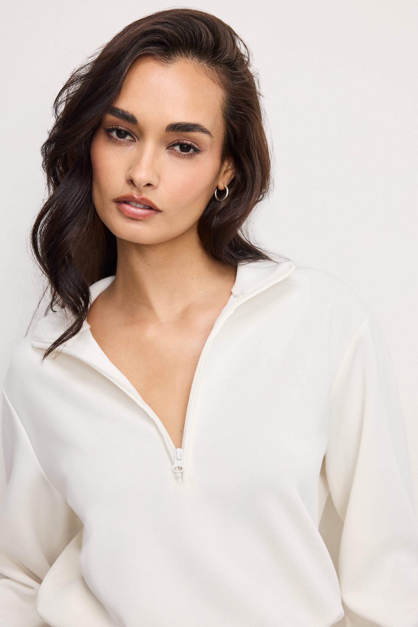 AIR SOFT HALF ZIP SWEATSHIRT | CLOUD WHITE