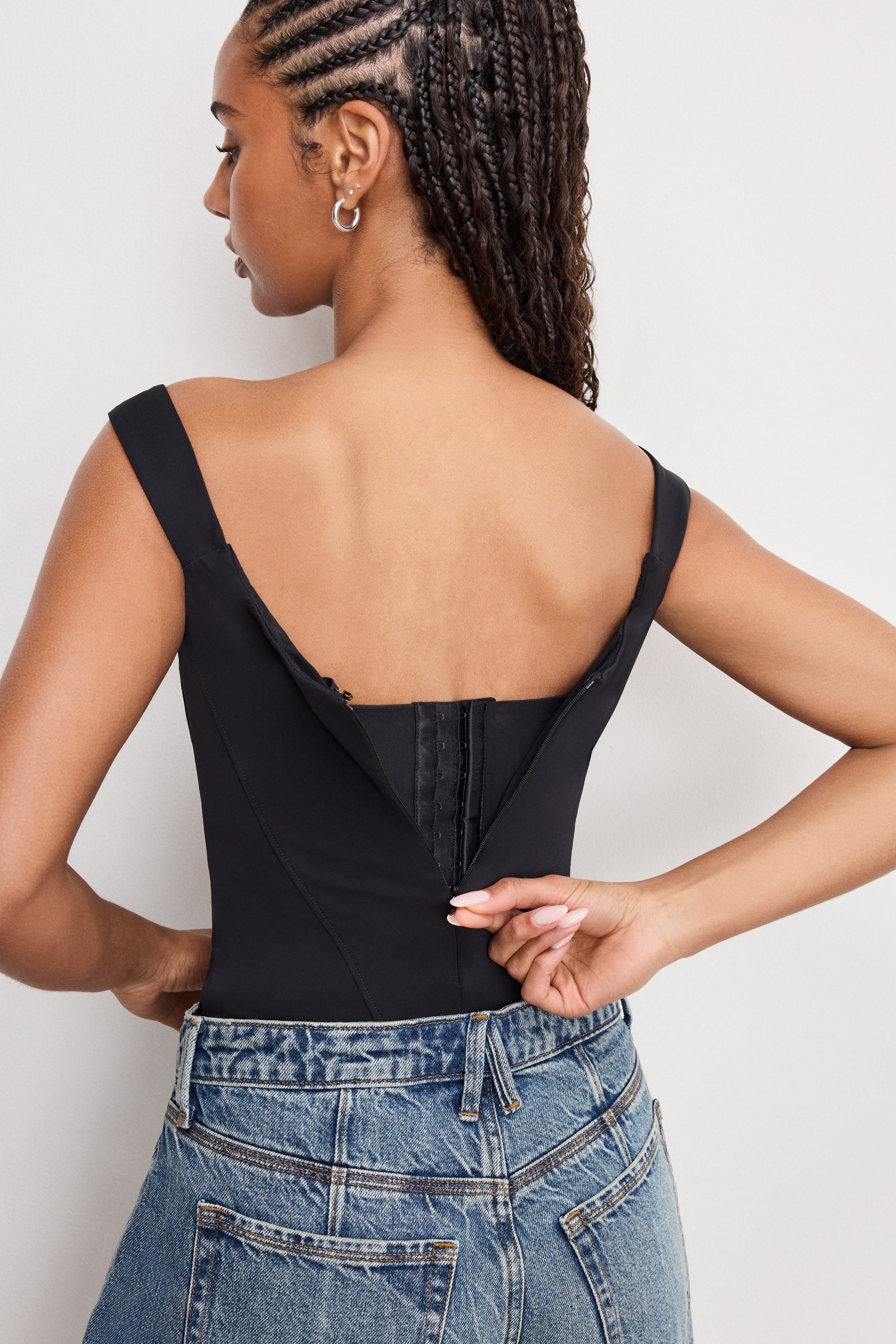 SCULPTING CORSET BODYSUIT | BLACK001