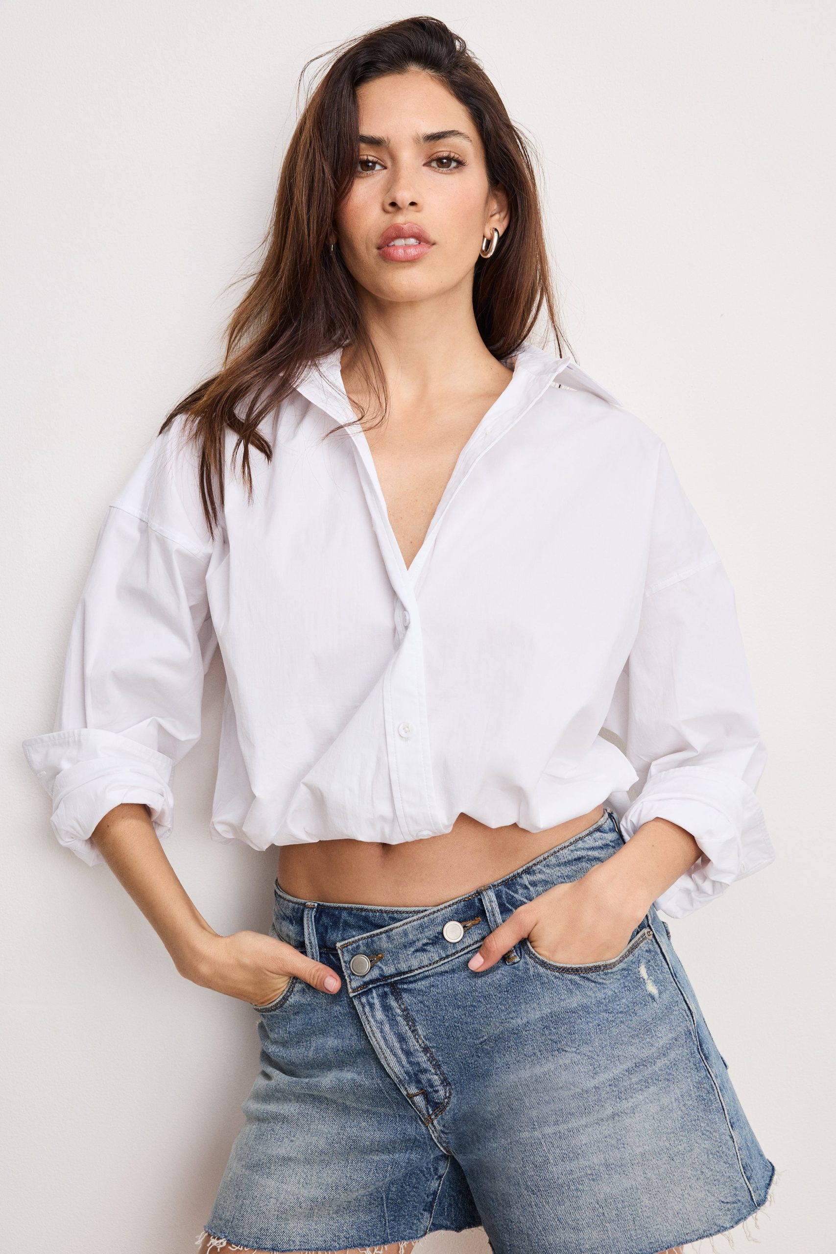 POPLIN BUBBLE SHIRT | WHITE001 WHITE001 / 5XL