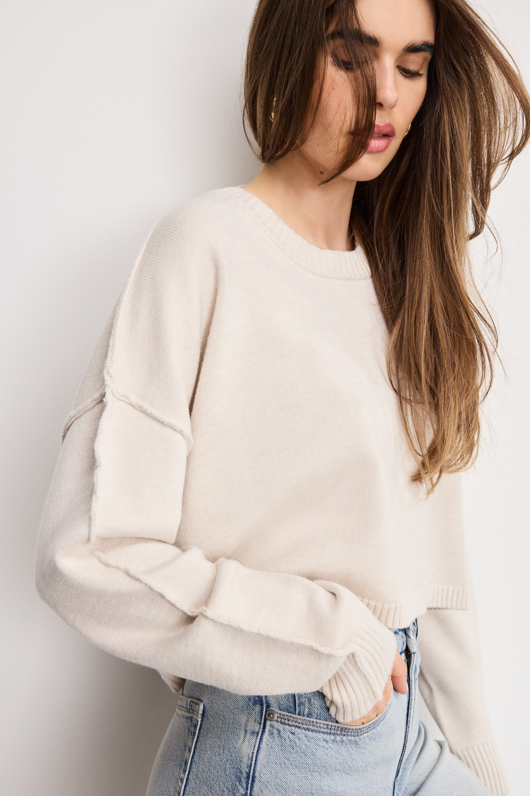COZY KNIT CREW NECK | VANILLA001