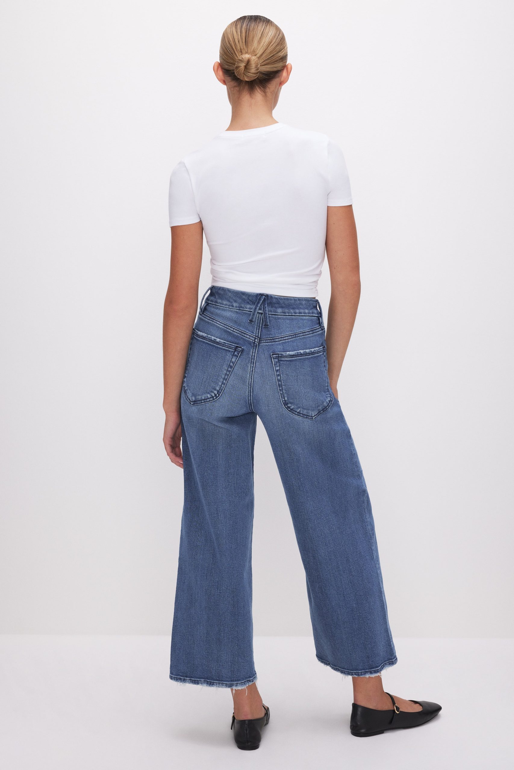GOOD WAIST CROPPED PALAZZO JEANS | INDIGO338