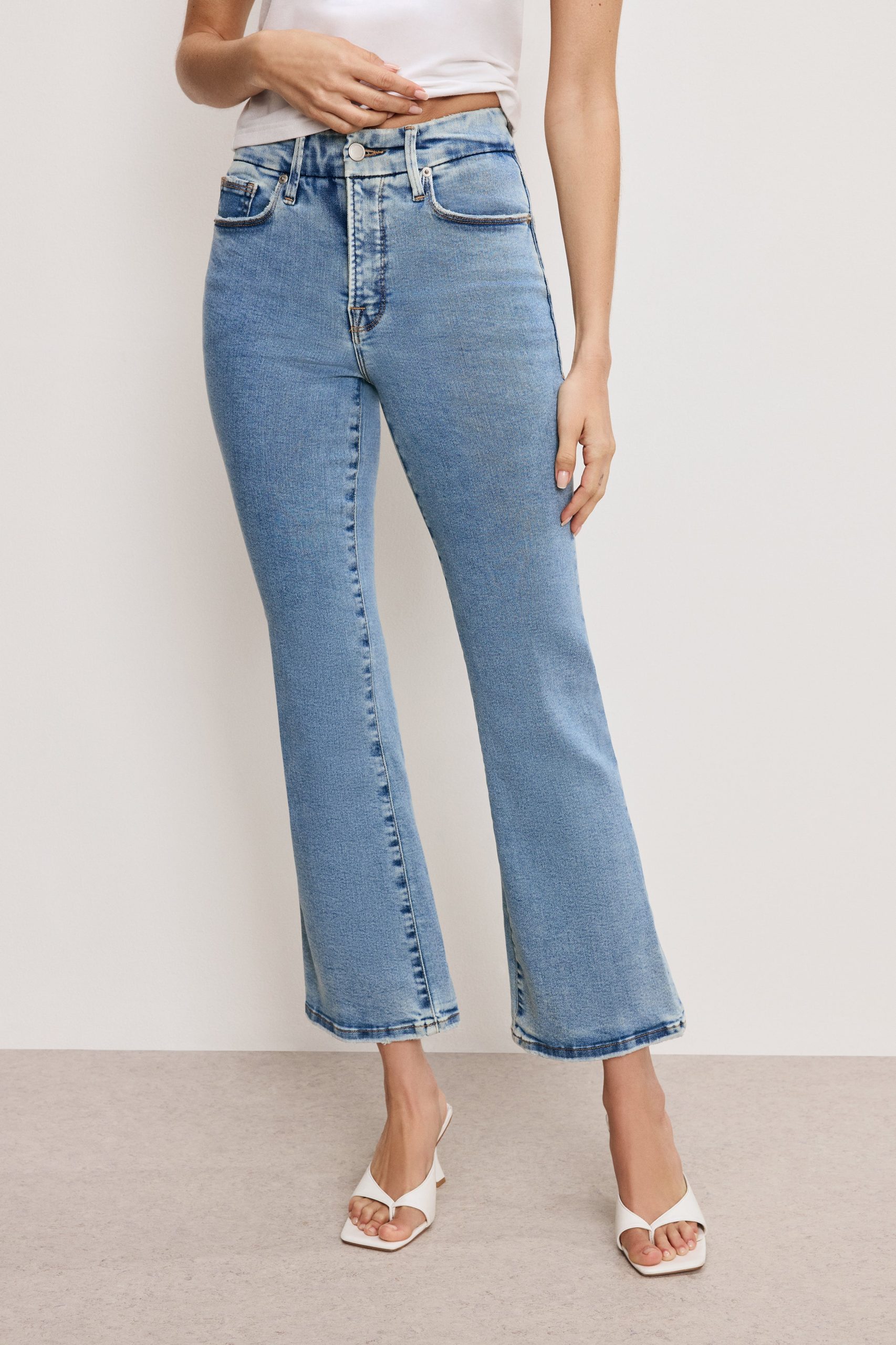 GOOD LEGS CROP MINI BOOT JEANS | BLUE670