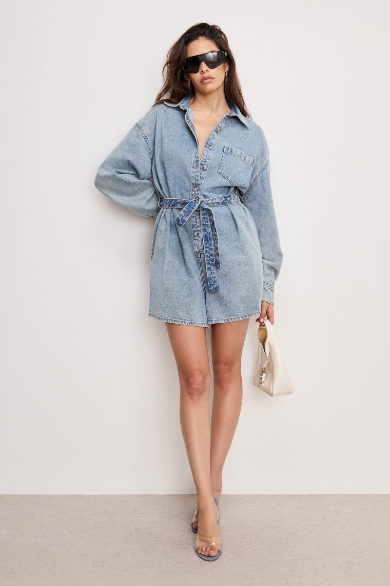 WEIGHTLESS DENIM ROMPER
