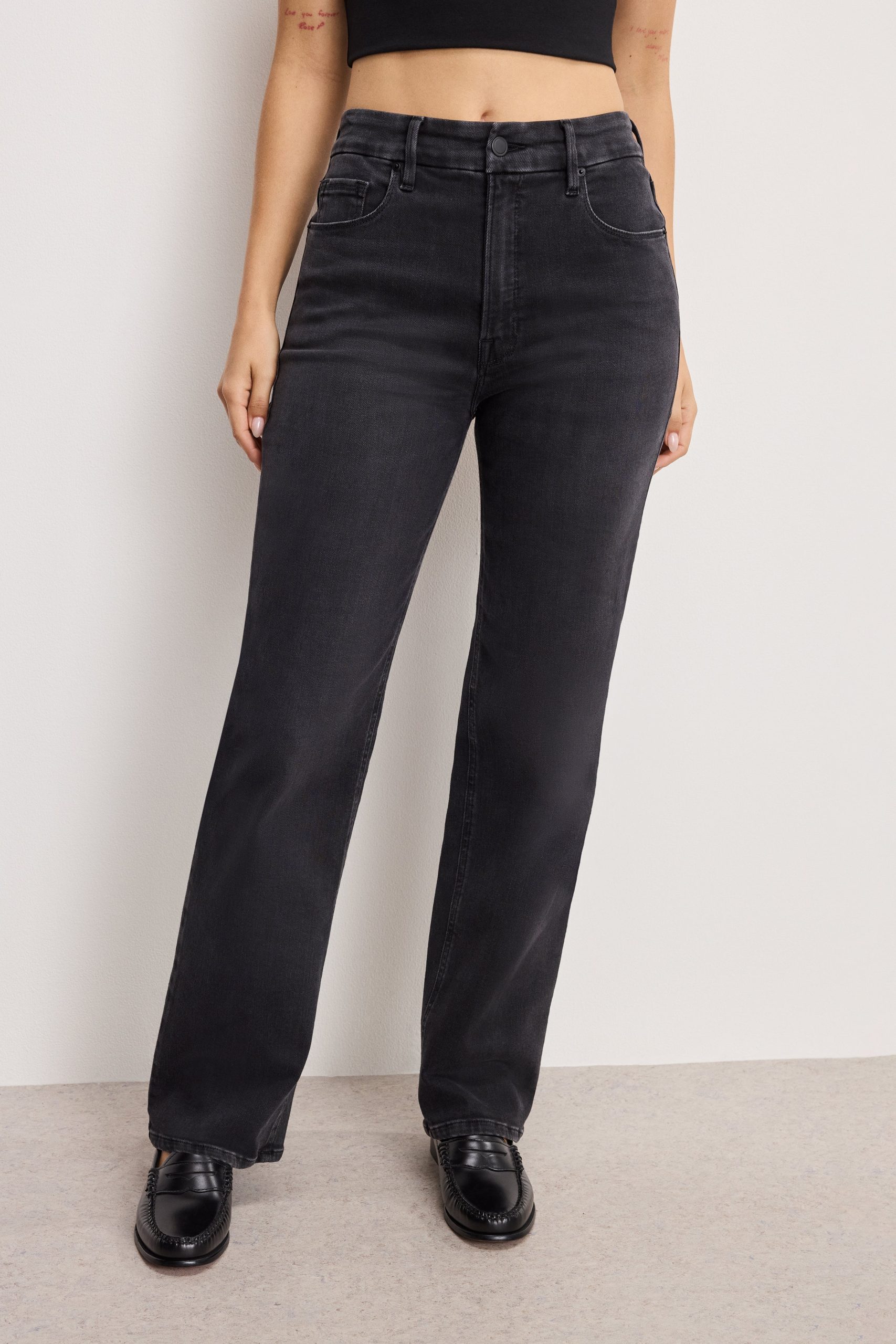 SOFT TECH GOOD TRUE STRAIGHT JEANS | BLACK343