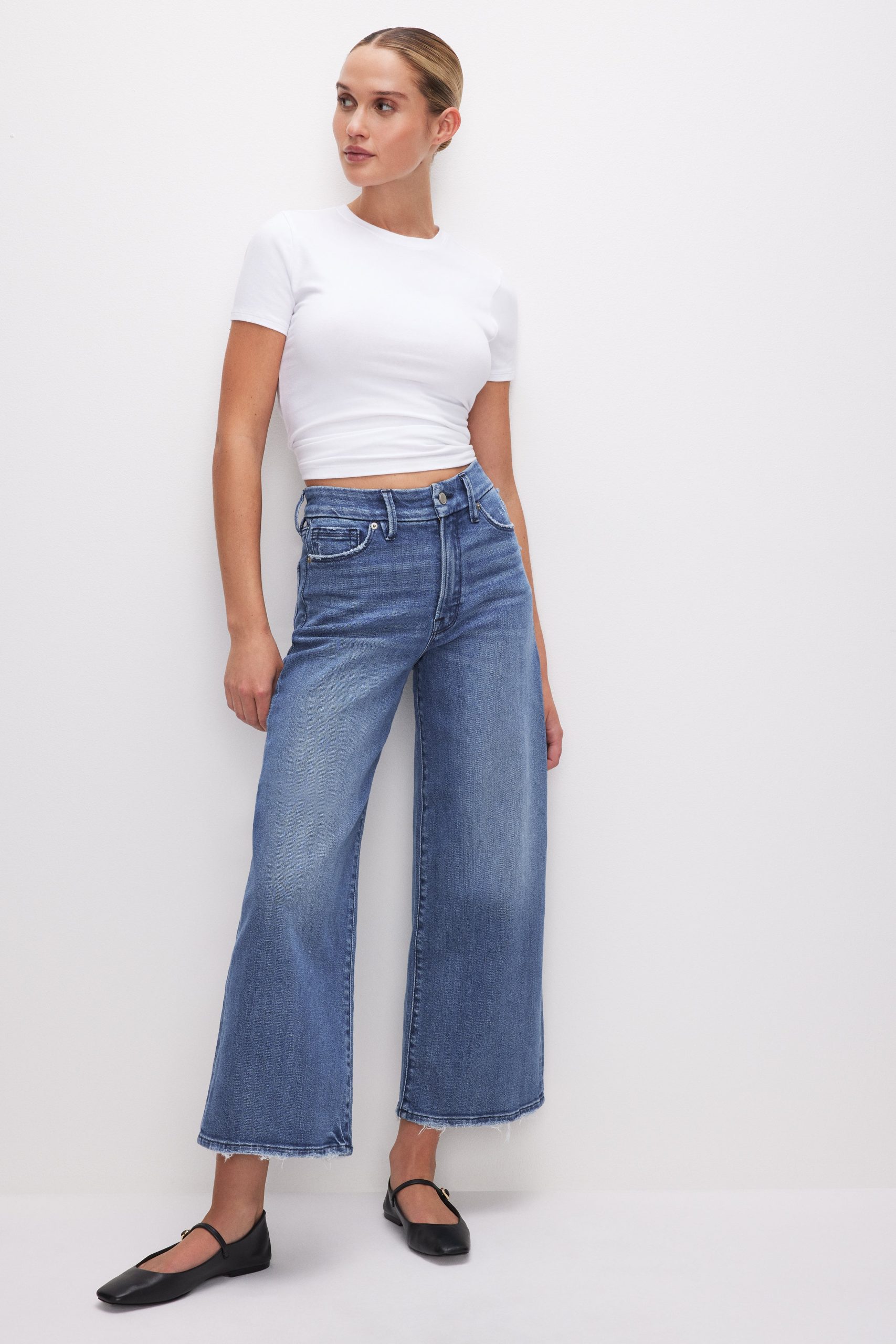 GOOD WAIST CROPPED PALAZZO JEANS | INDIGO338 INDIGO338 / 32 Plus