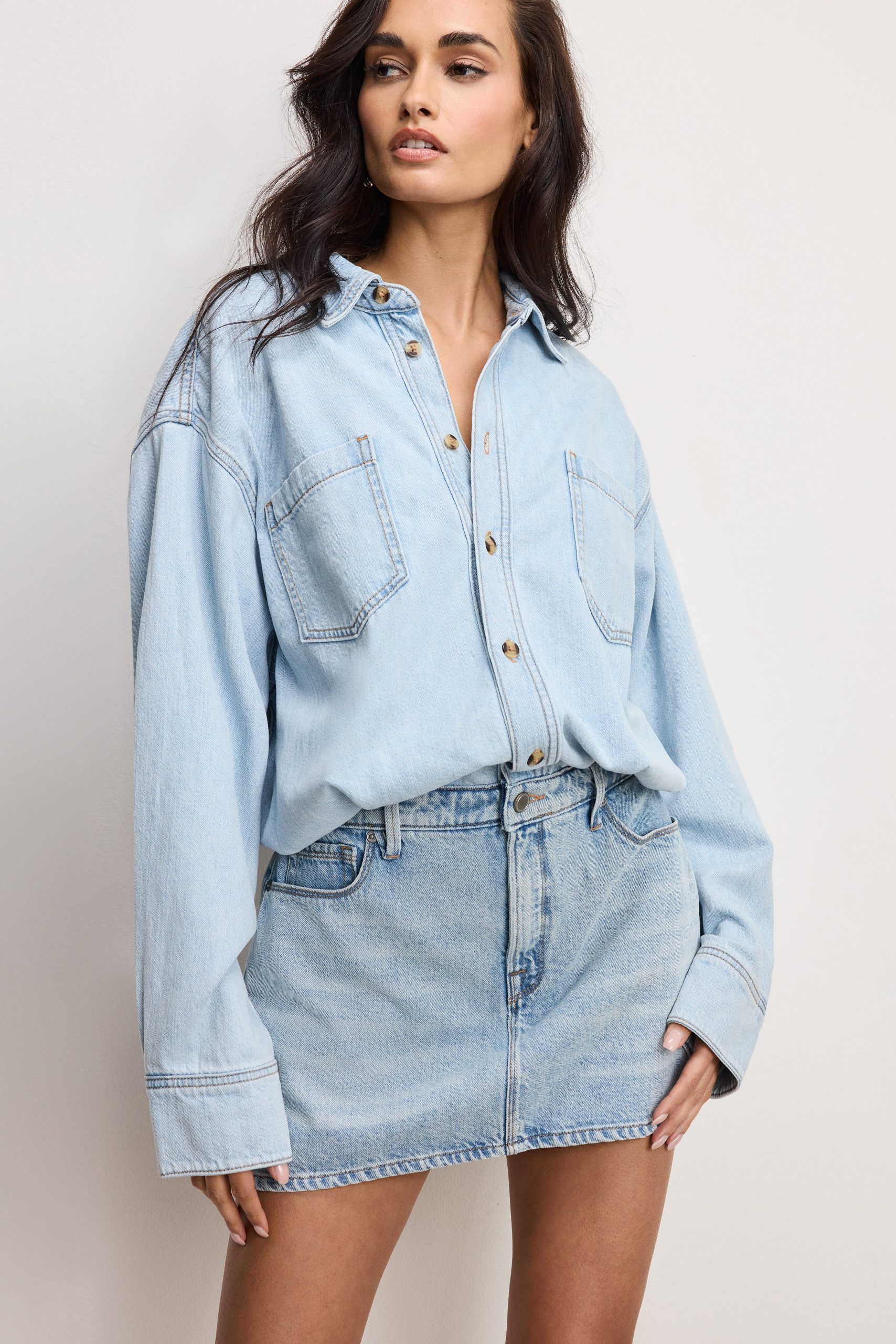 DENIM SHIRT DRESS | INDIGO795 INDIGO795 / 5XL