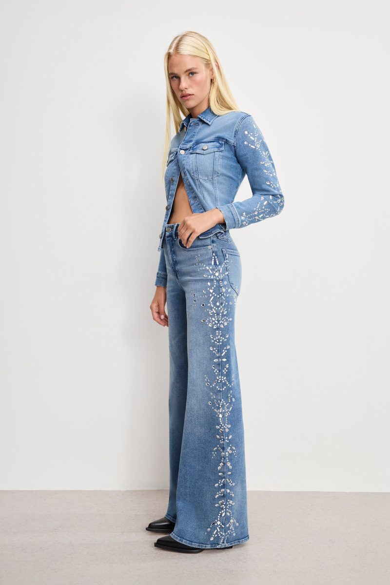 DOLLY JOLEANS CRYSTAL WIDE JEANS